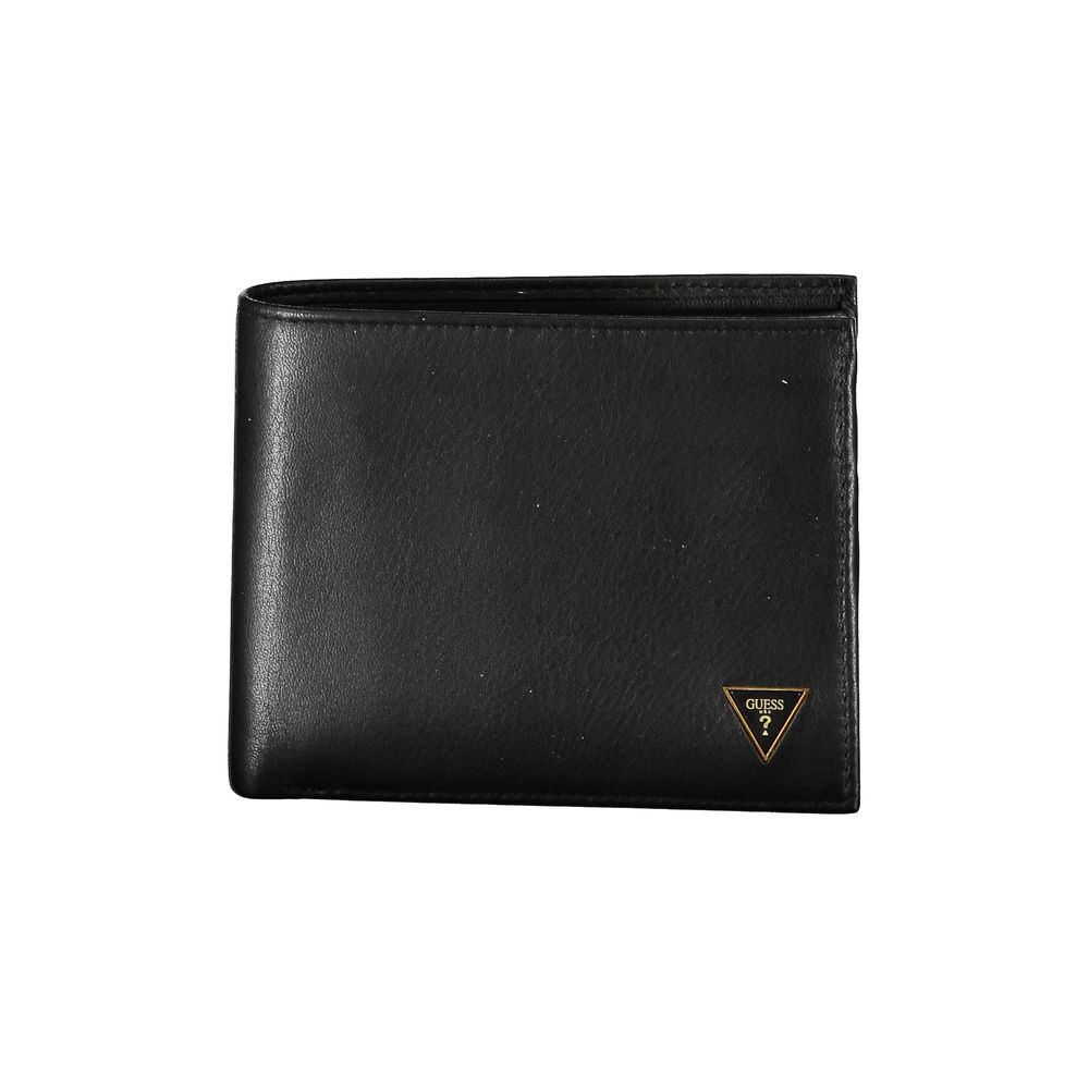 Portefeuille Guess Jeans en cuir noir