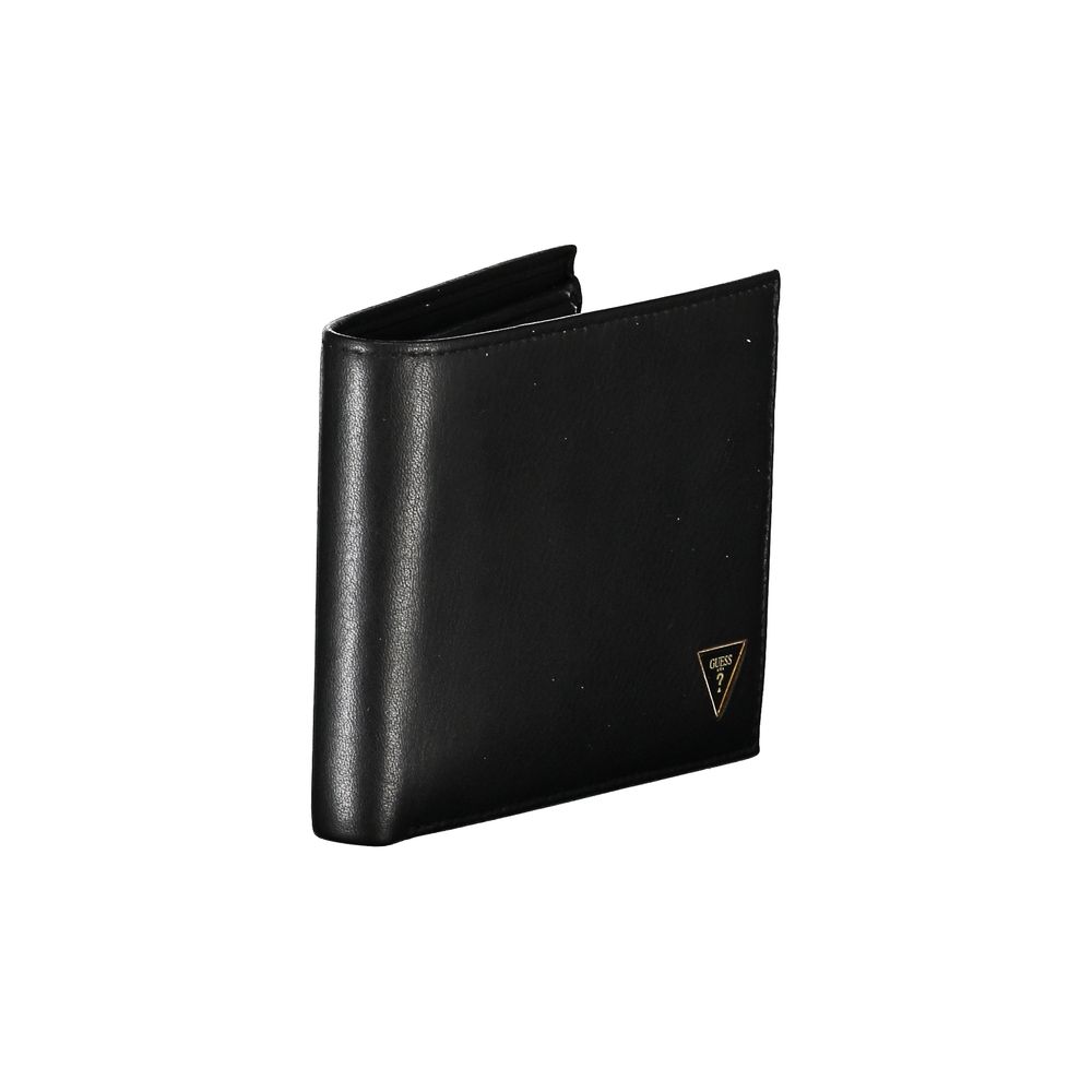 Portefeuille Guess Jeans en cuir noir