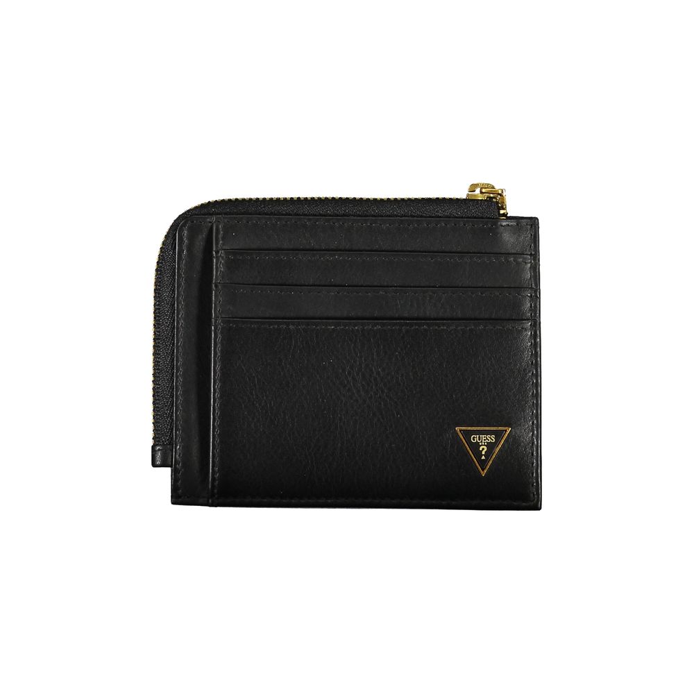Portefeuille Guess Jeans en cuir noir