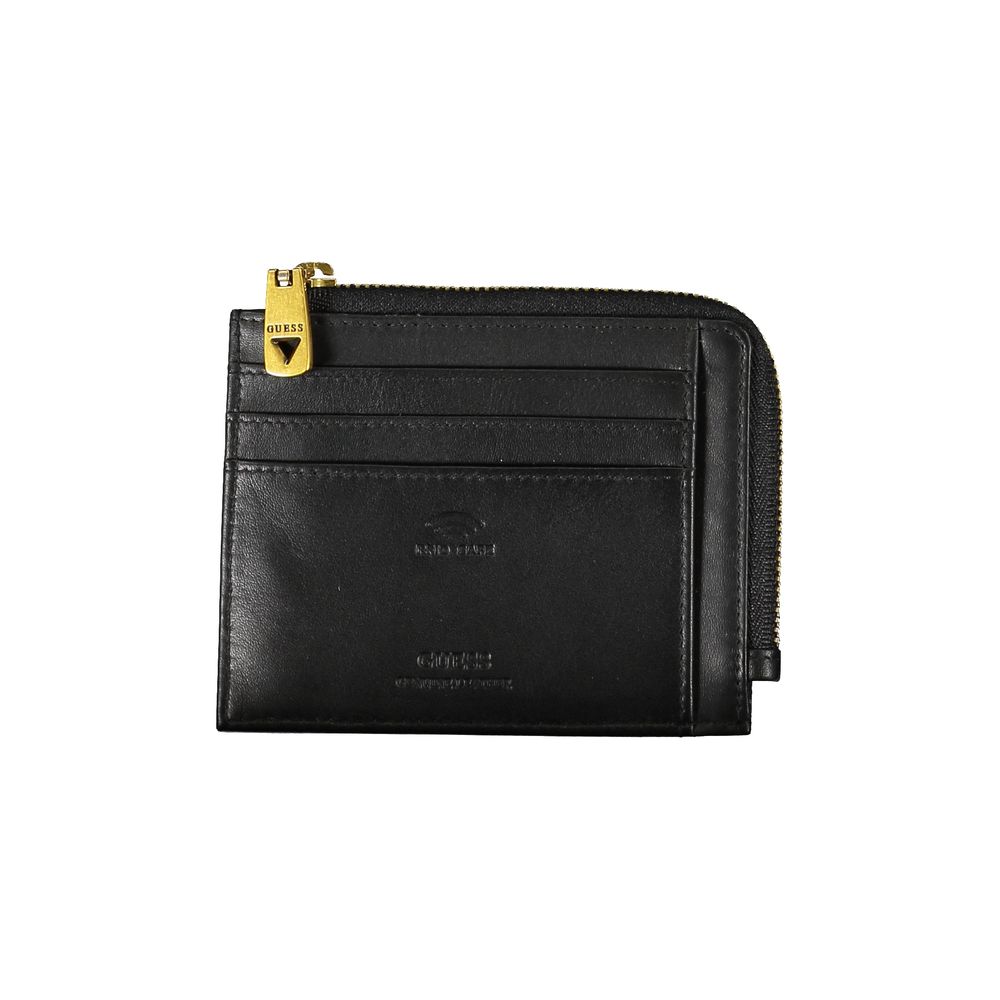 Portefeuille Guess Jeans en cuir noir