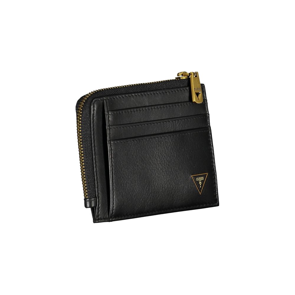 Portefeuille Guess Jeans en cuir noir
