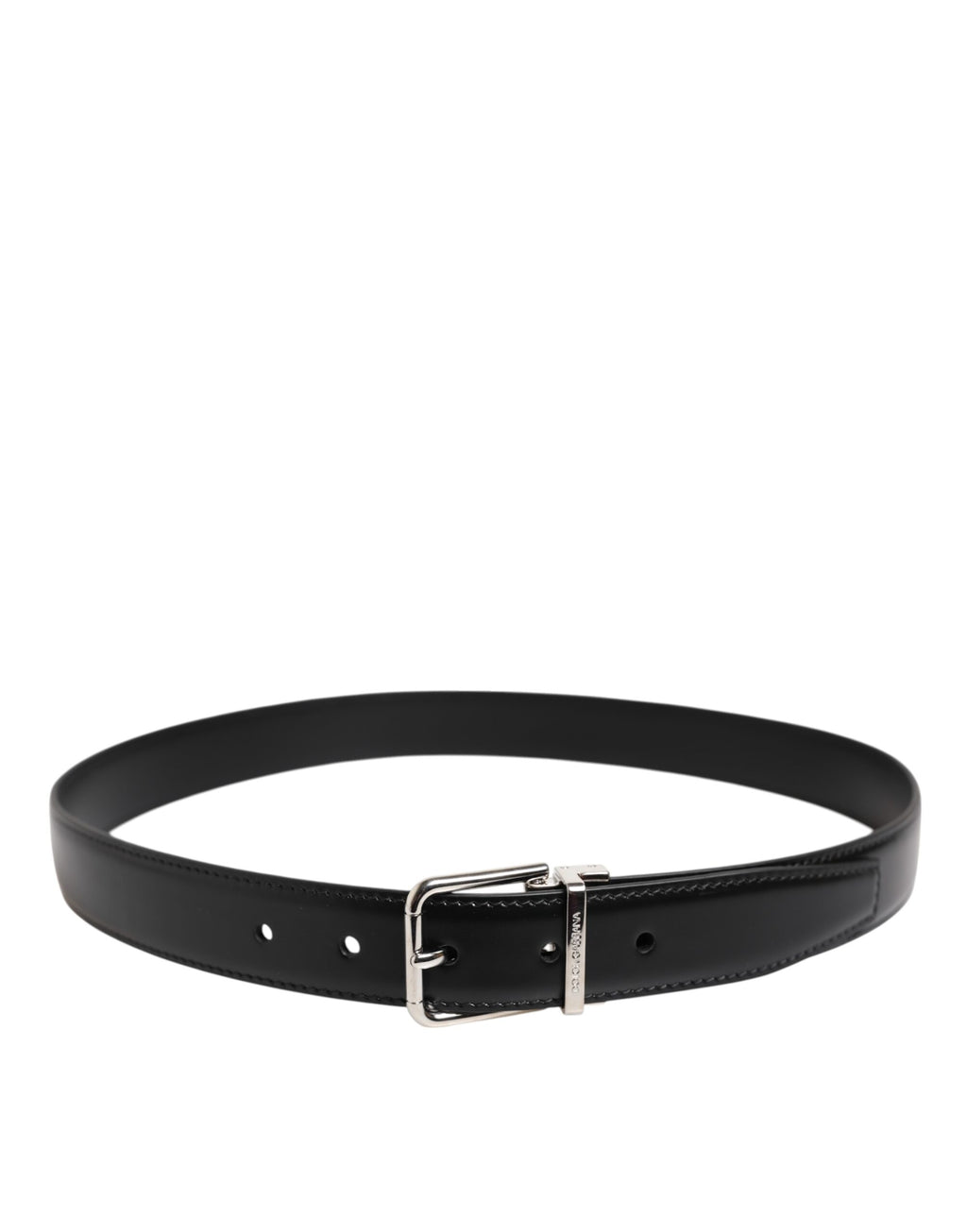 Ceinture classique en cuir noir Dolce &amp; Gabbana avec boucle en métal