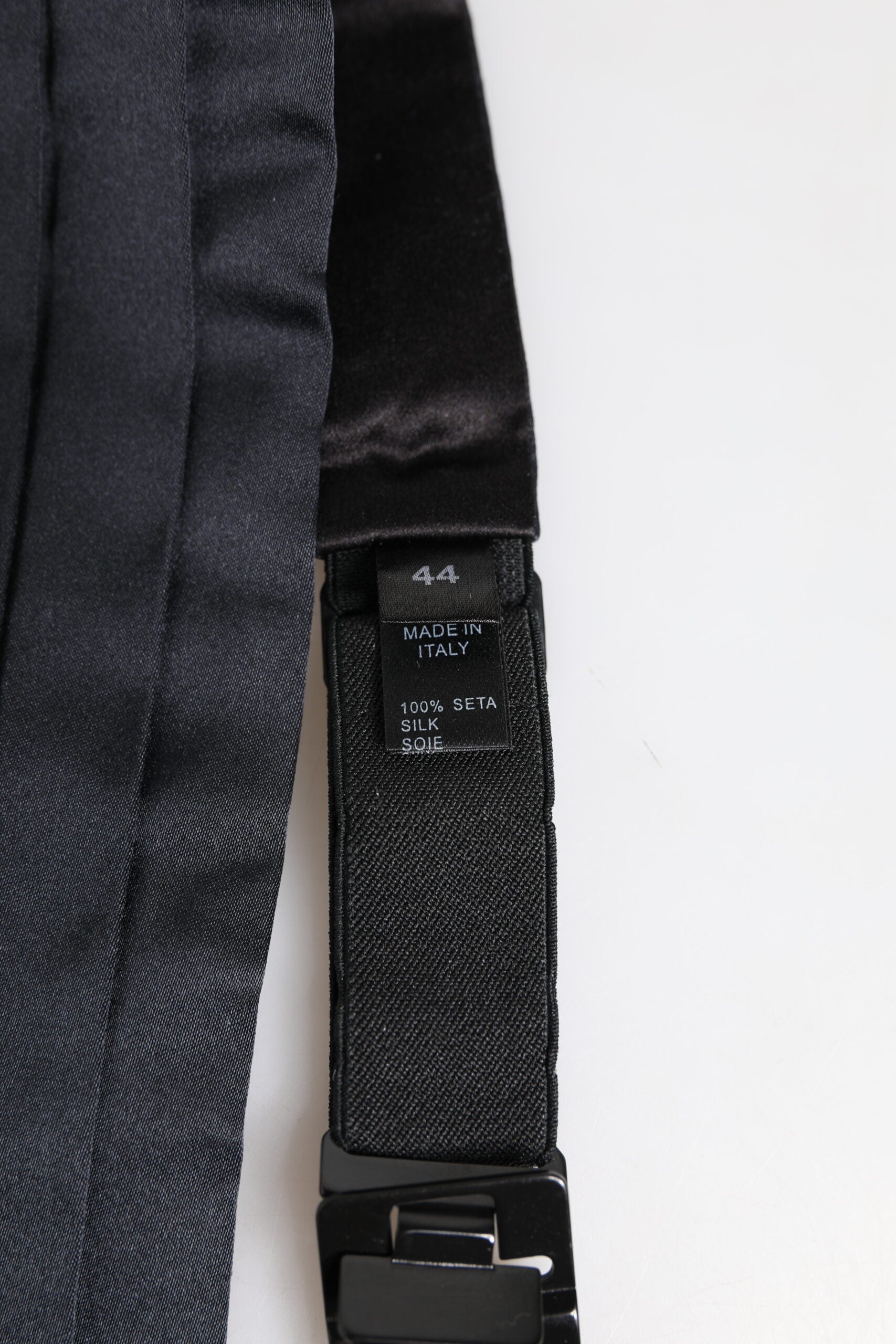 Ceinture Dolce &amp; Gabbana bleu foncé 100 % soie