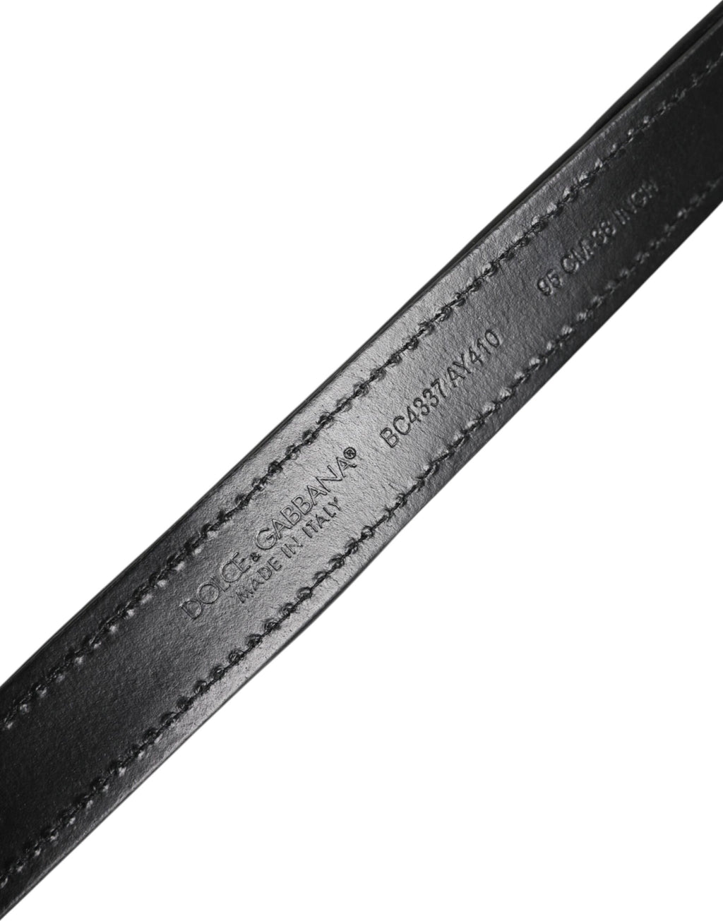 Ceinture à boucle en métal ornée de sequins noirs Dolce &amp; Gabbana