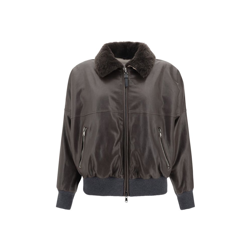 Veste en cuir Brunello Cucinelli