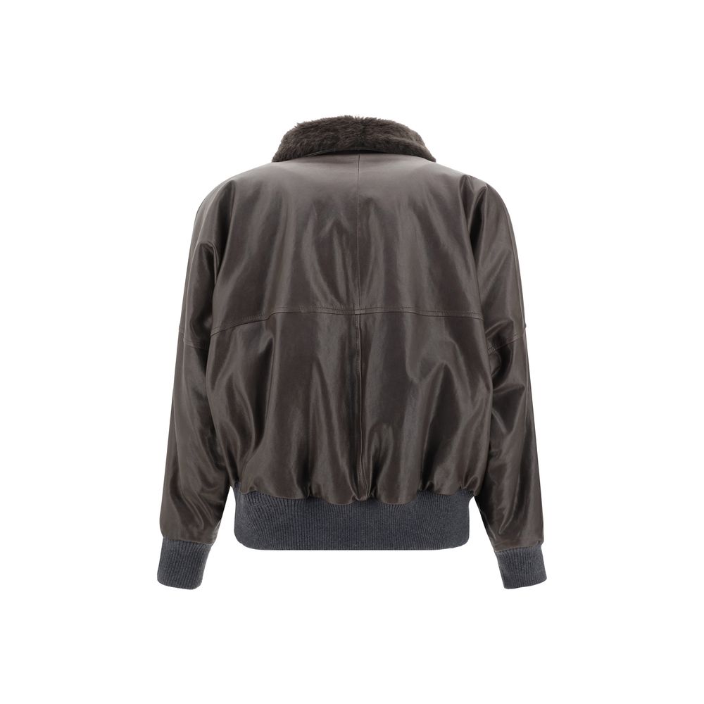 Veste en cuir Brunello Cucinelli