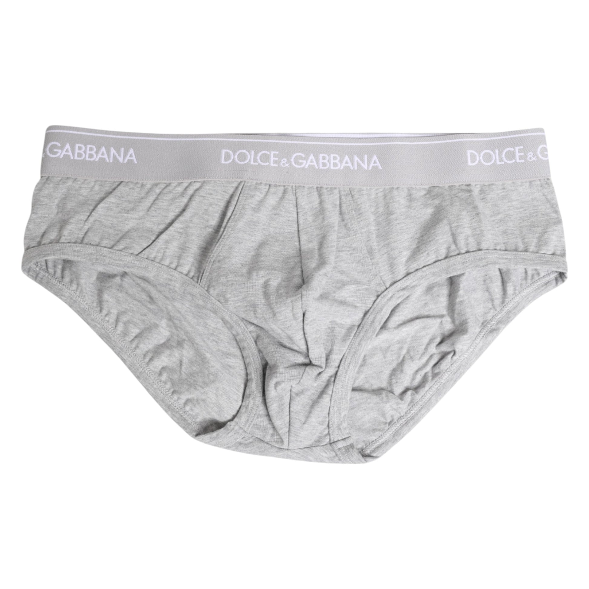 Sous-vêtement régulier en coton stretch gris Dolce &amp; Gabbana