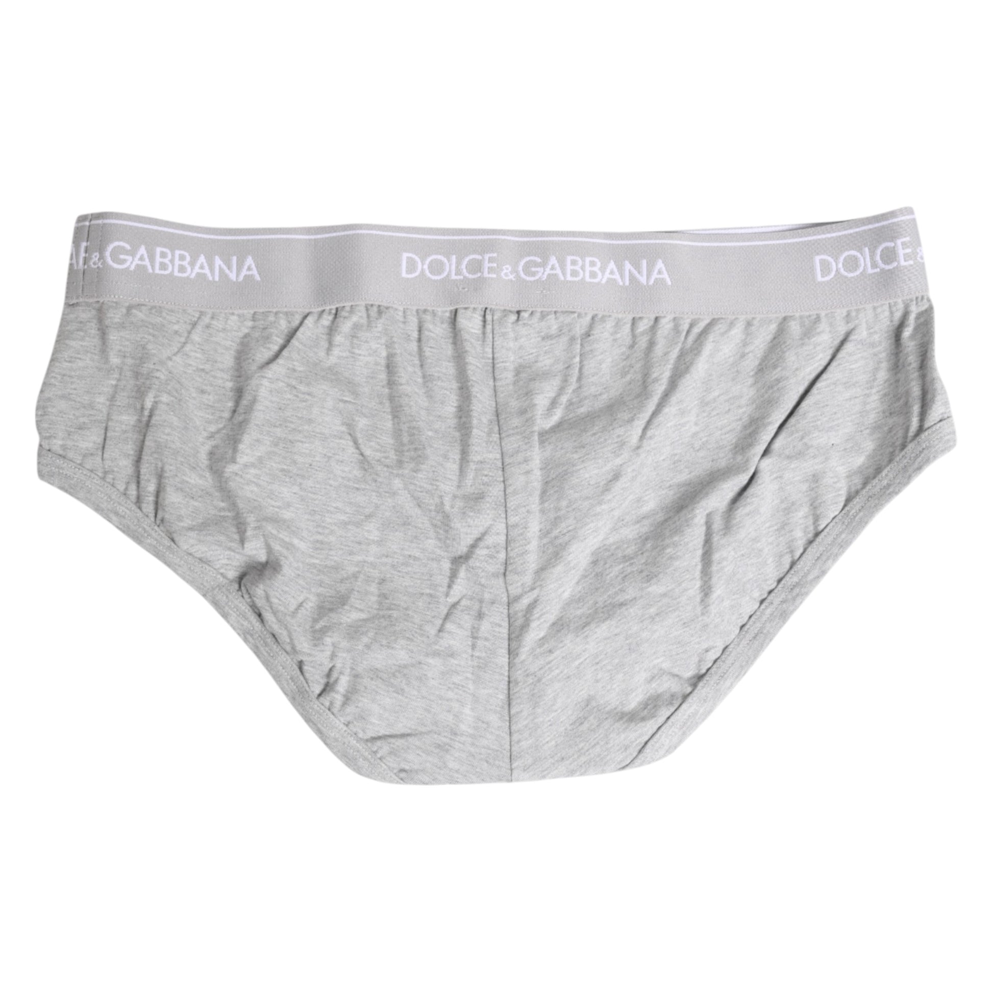 Sous-vêtement régulier en coton stretch gris Dolce &amp; Gabbana