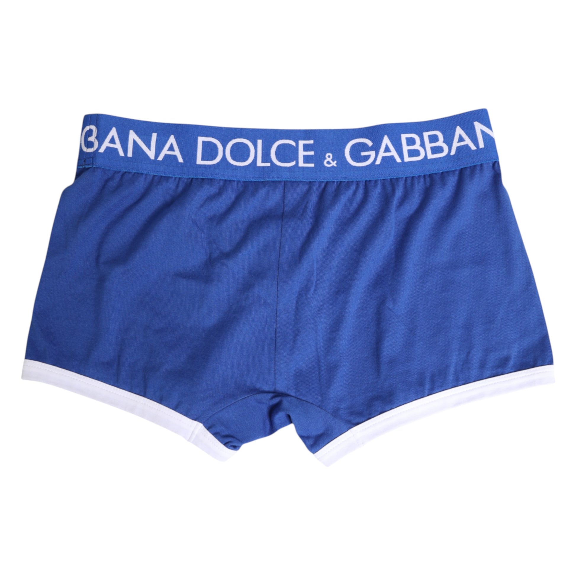 Boxer classique en coton stretch bleu Dolce &amp; Gabbana