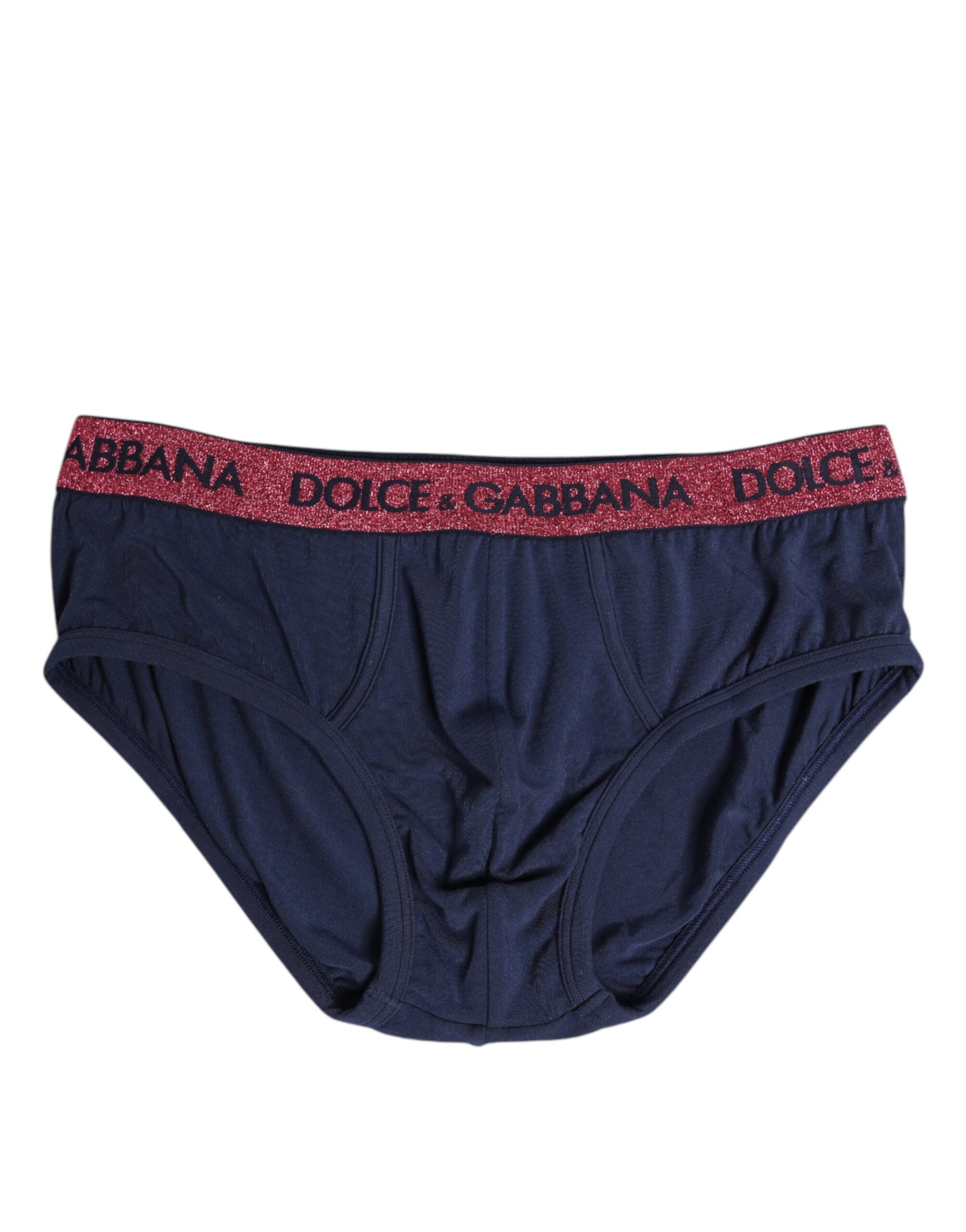 Sous-vêtement classique extensible Dolce &amp; Gabbana à logo bleu et rouge