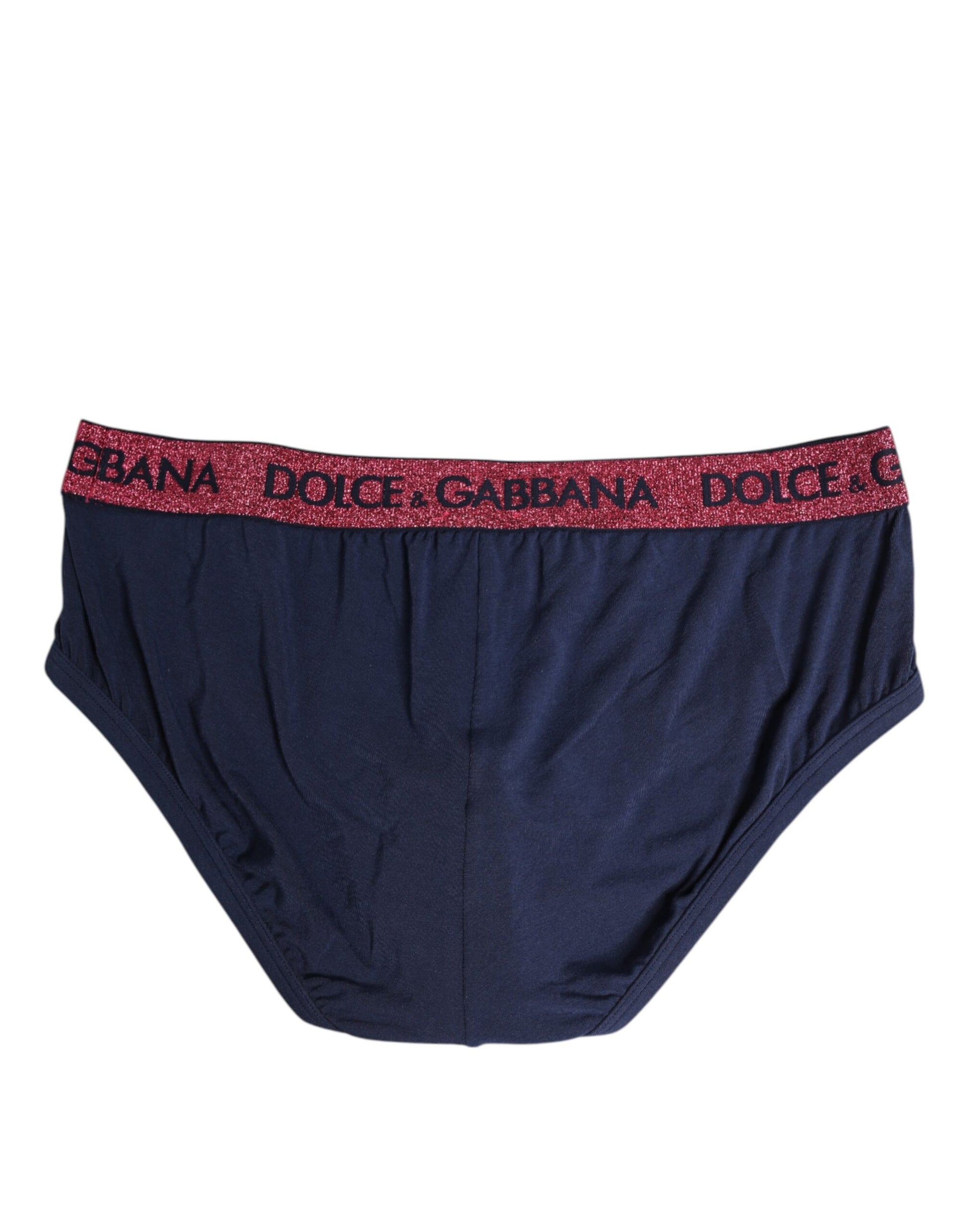 Sous-vêtement classique extensible Dolce &amp; Gabbana à logo bleu et rouge
