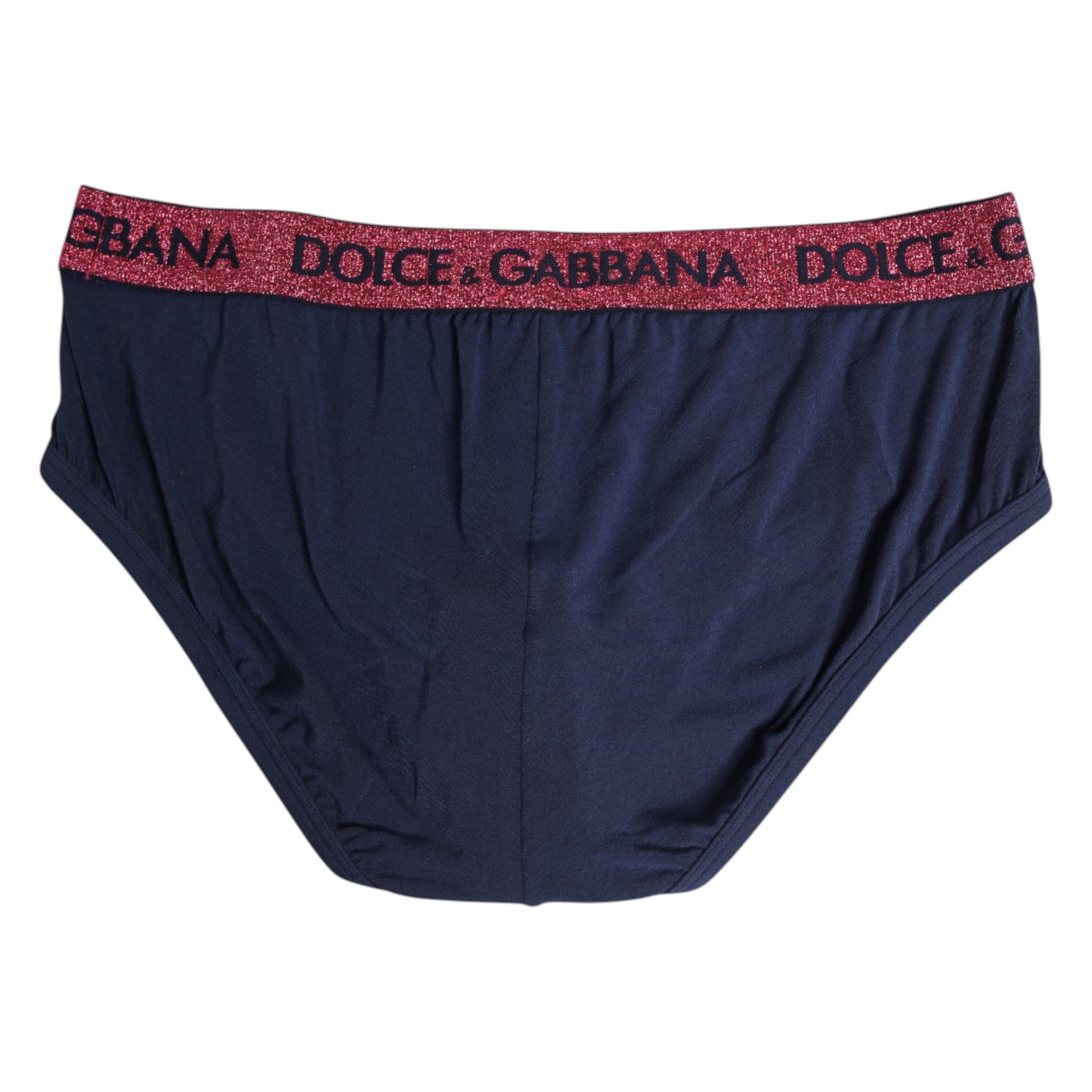 Sous-vêtement classique extensible Dolce &amp; Gabbana à logo bleu et rouge