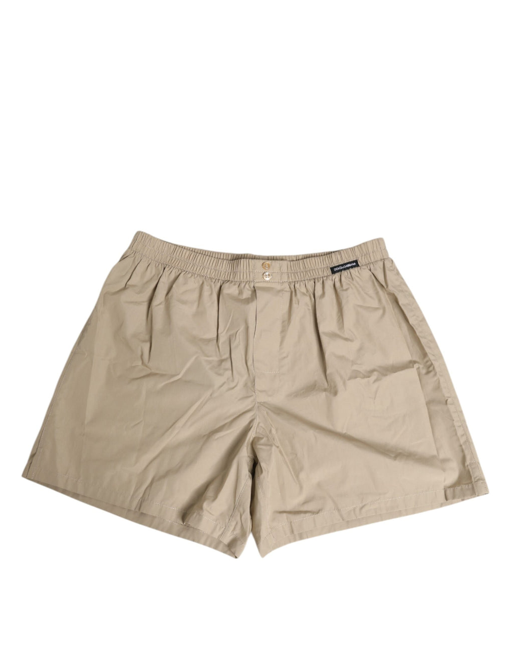 Boxer classique en coton beige Dolce &amp; Gabbana