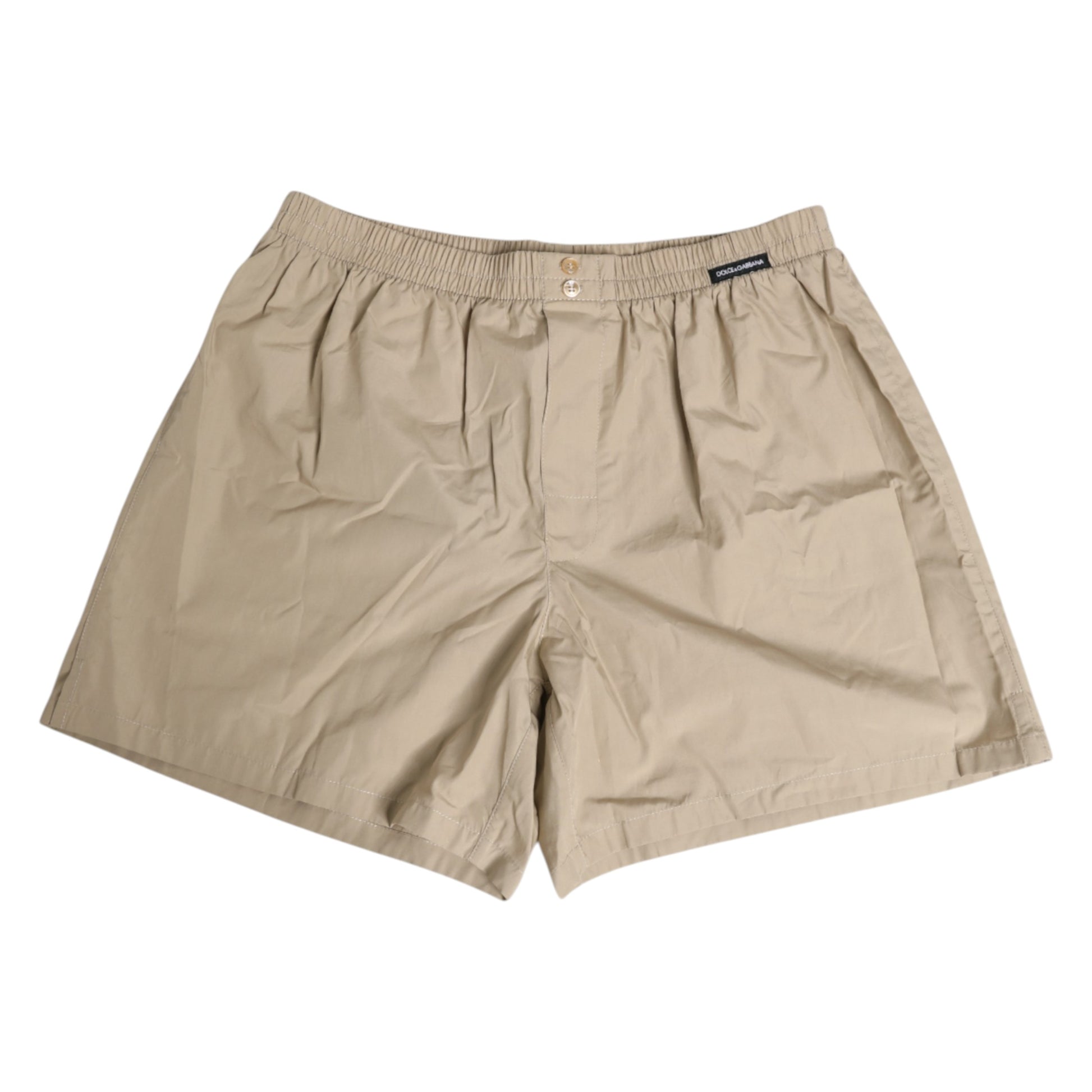 Boxer classique en coton beige Dolce &amp; Gabbana