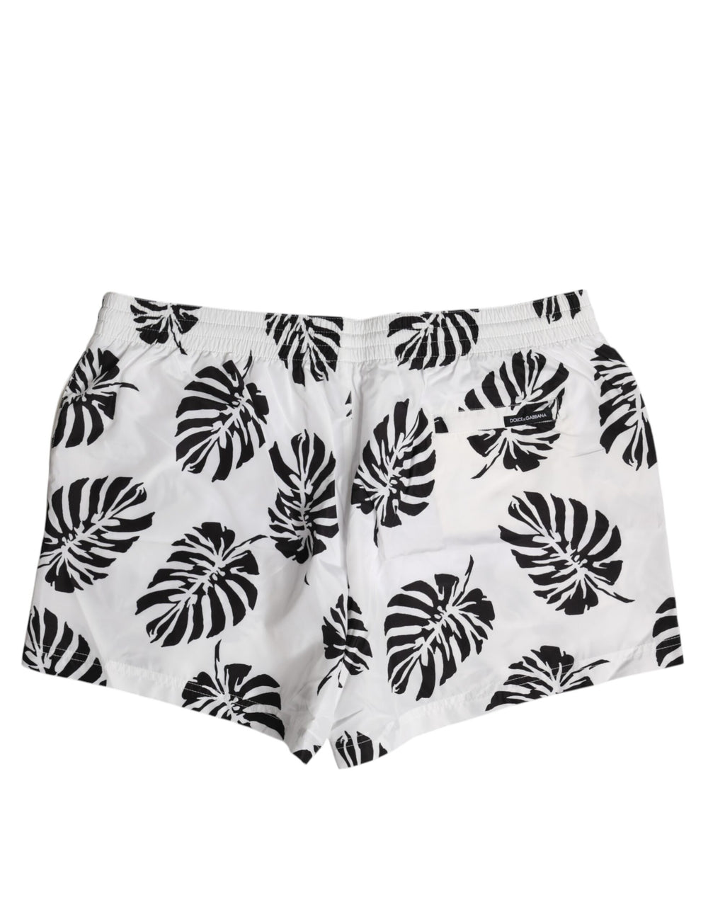 Maillots de bain Dolce &amp; Gabbana, short de plage imprimé blanc et noir