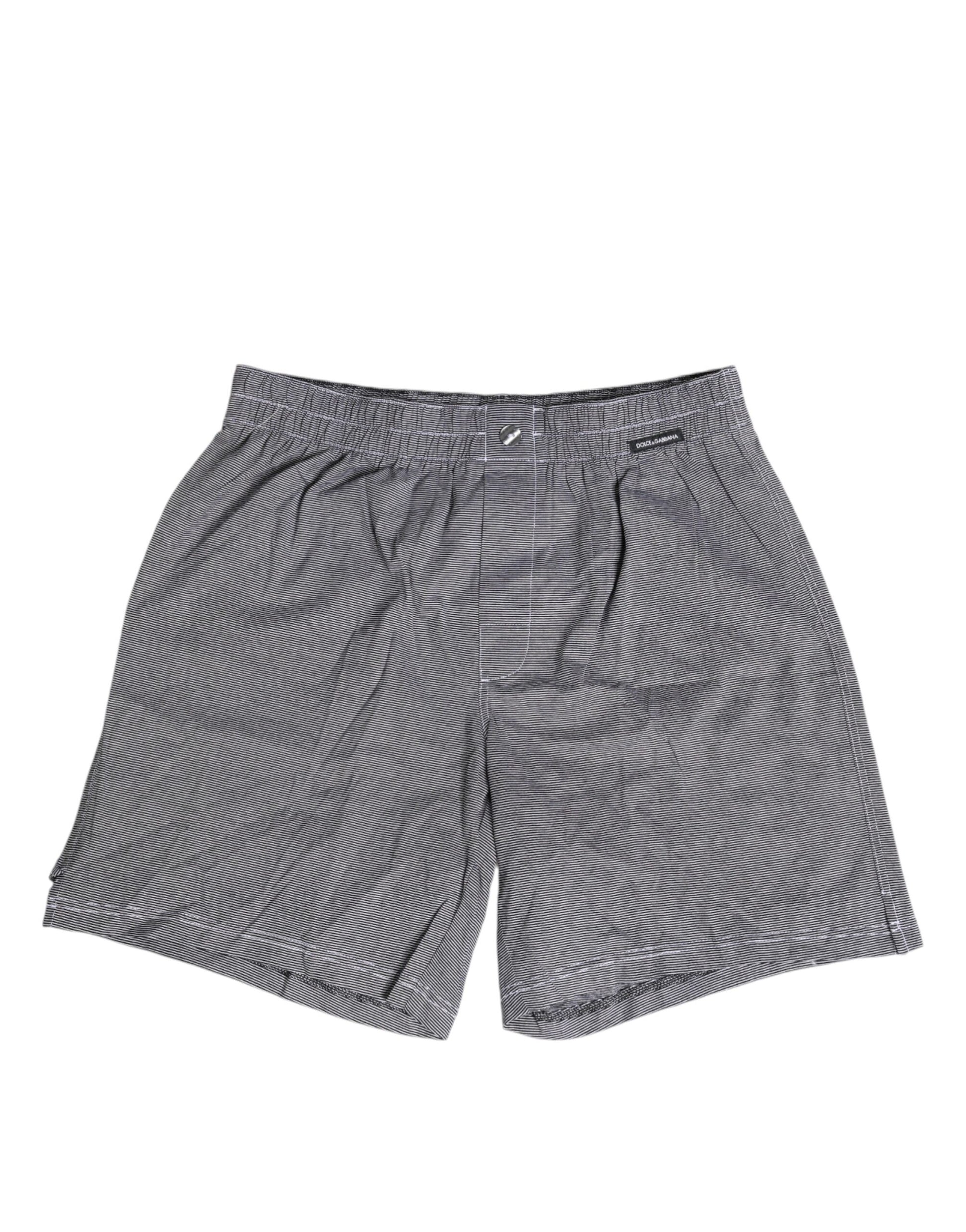 Boxer classique en coton à rayures grises Dolce &amp; Gabbana