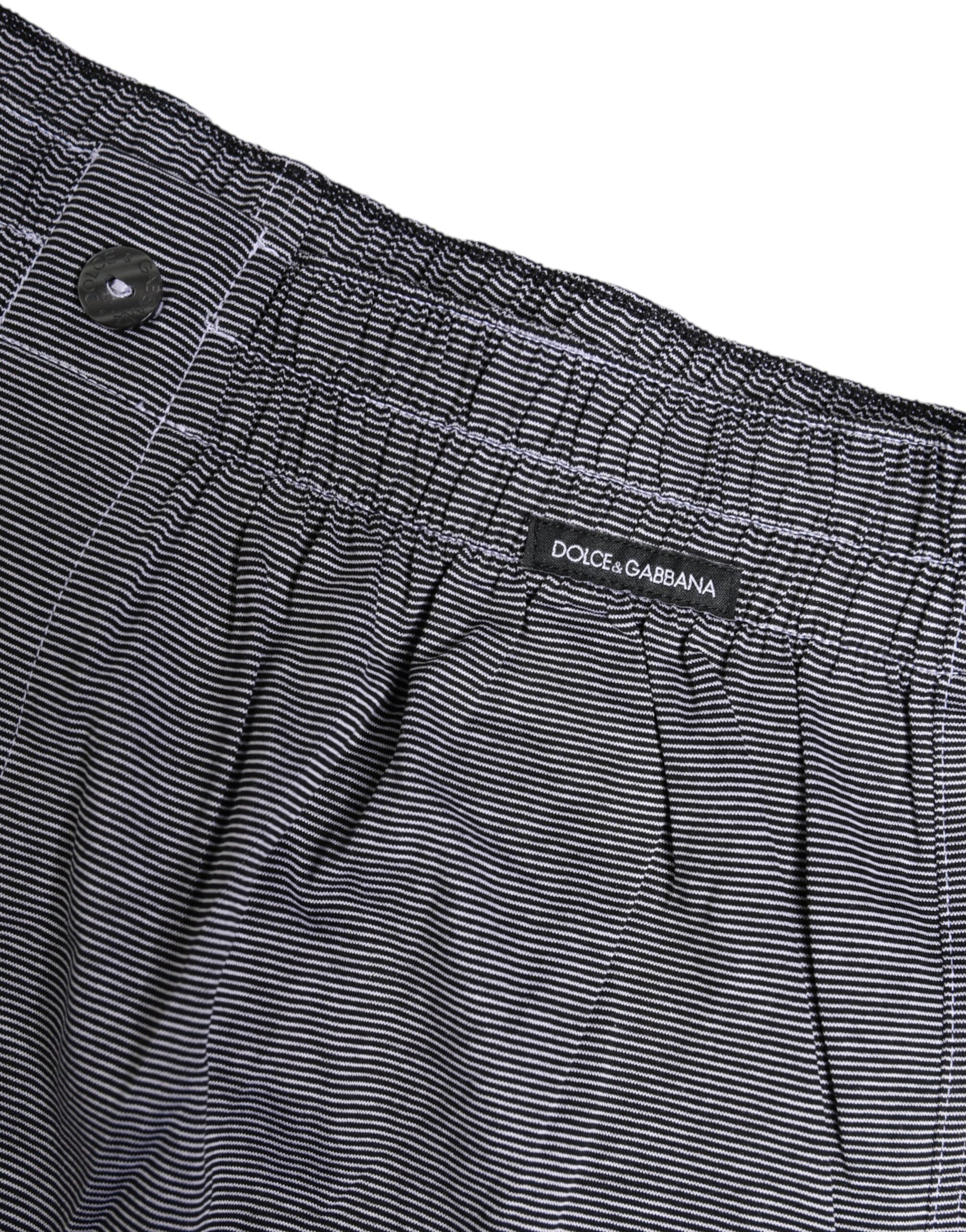 Boxer classique en coton à rayures grises Dolce &amp; Gabbana