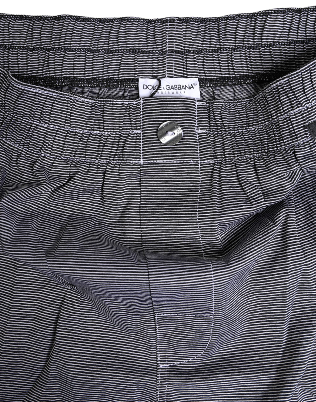 Boxer classique en coton à rayures grises Dolce &amp; Gabbana