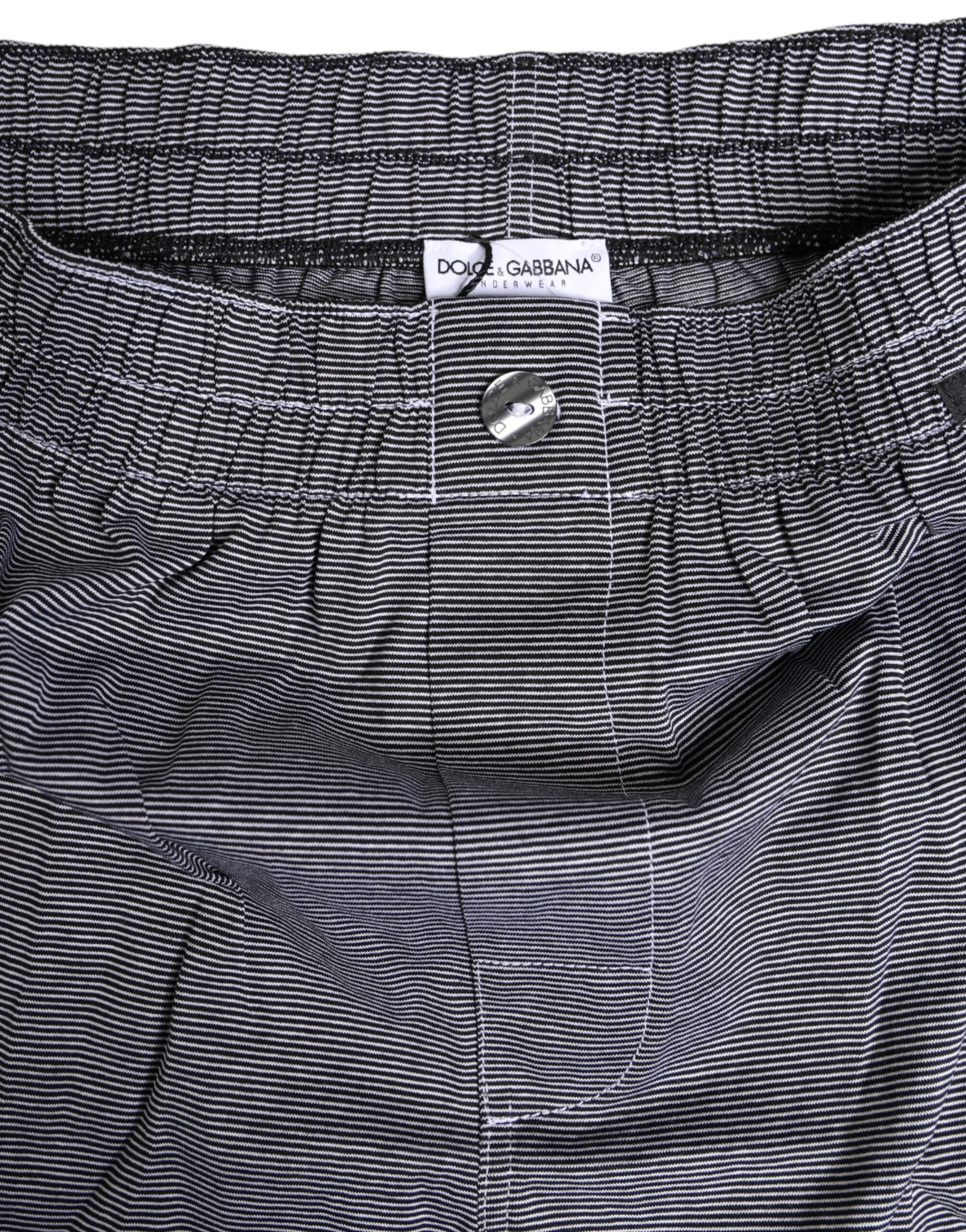 Boxer classique en coton à rayures grises Dolce &amp; Gabbana