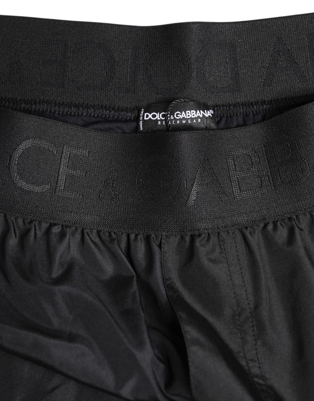 Maillot de bain Dolce &amp; Gabbana noir avec logo imprimé pour homme