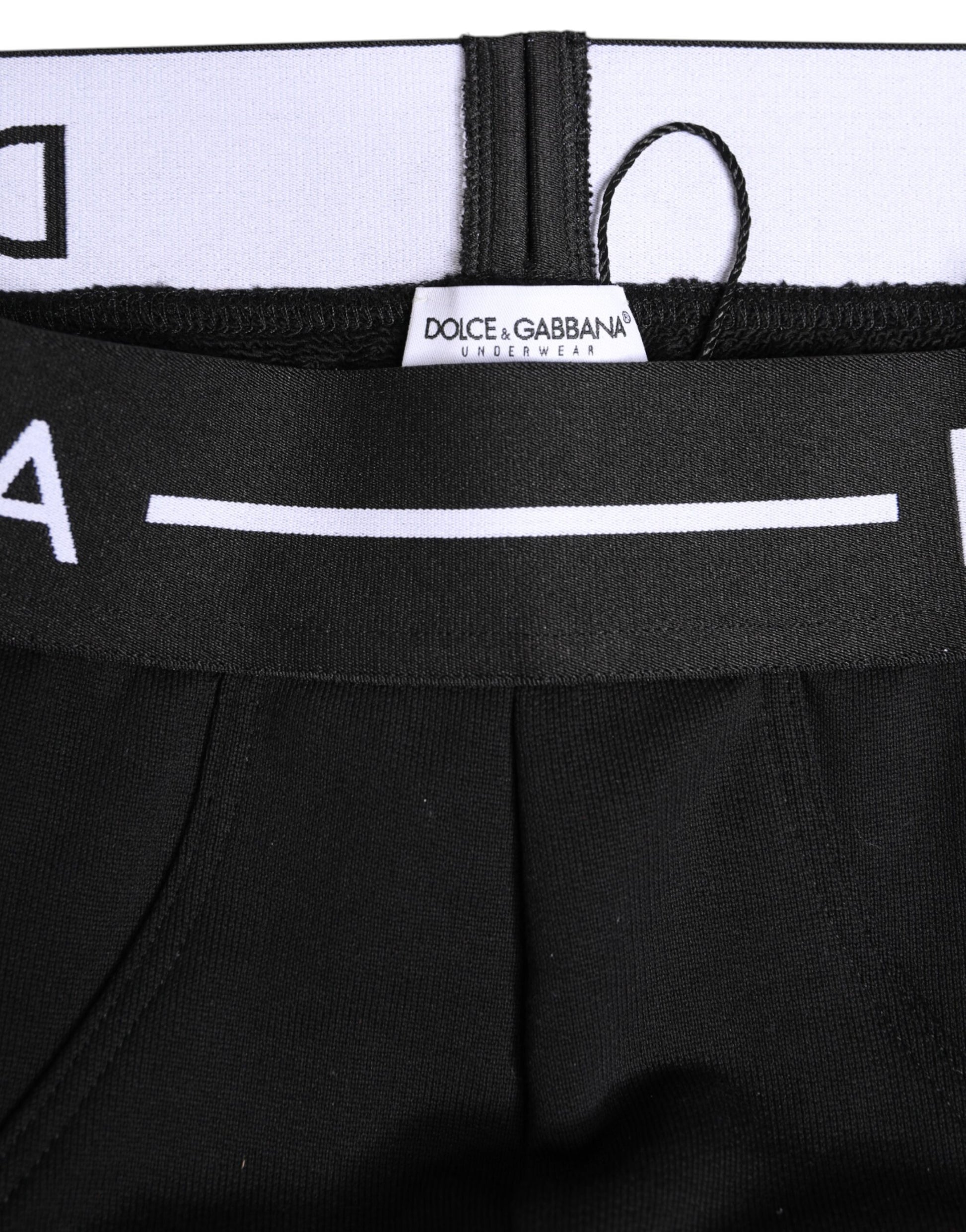 Sous-vêtement classique en coton stretch noir Dolce &amp; Gabbana