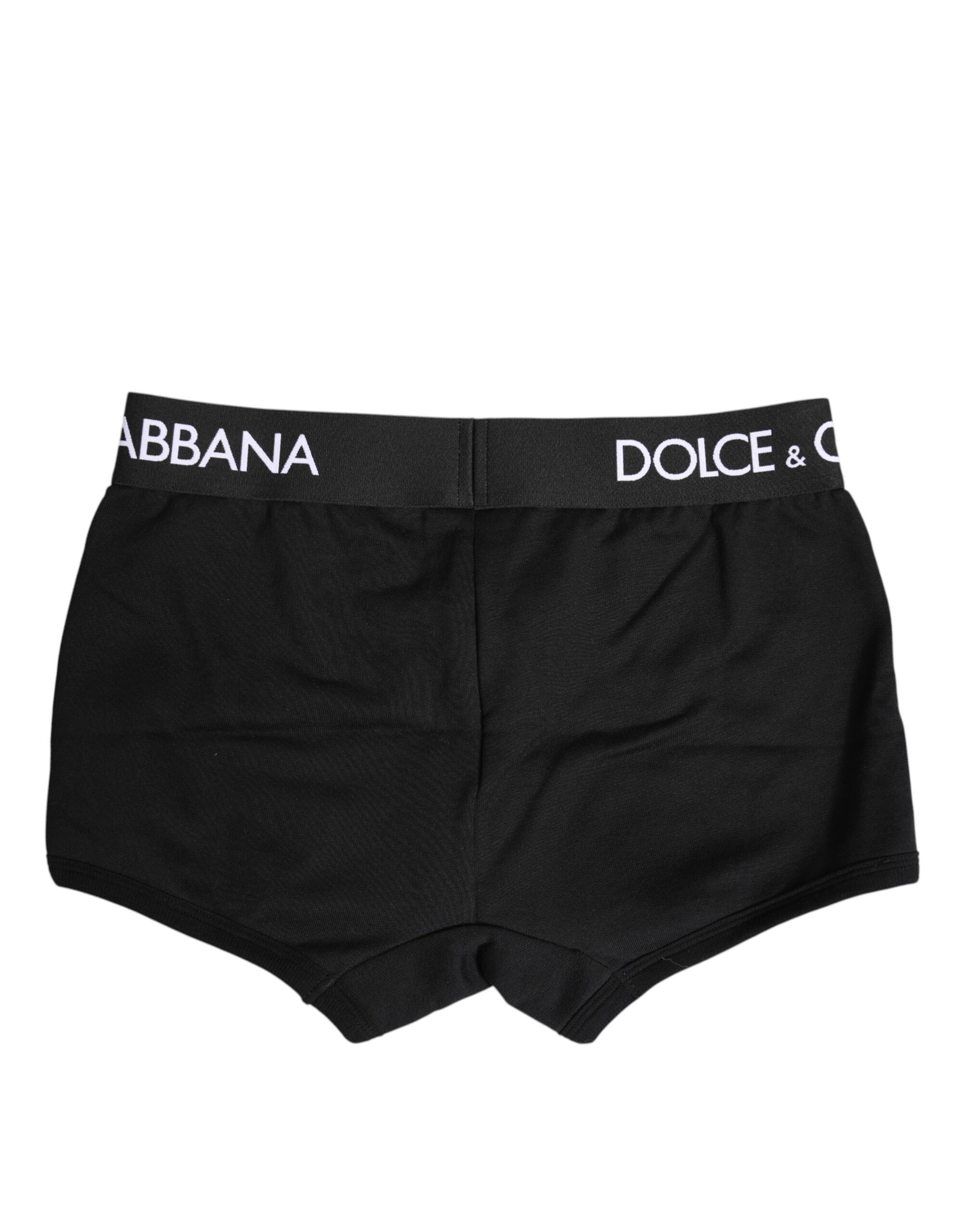 Boxer classique en coton stretch noir Dolce &amp; Gabbana