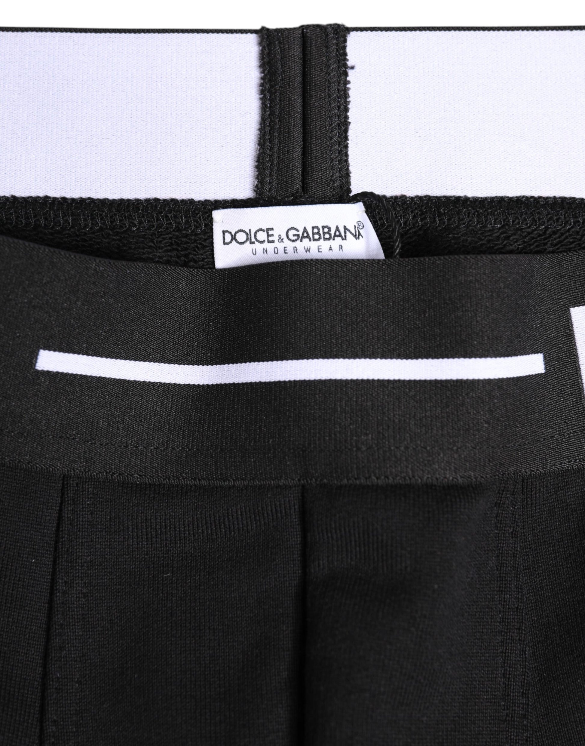 Boxer classique en coton stretch noir Dolce &amp; Gabbana