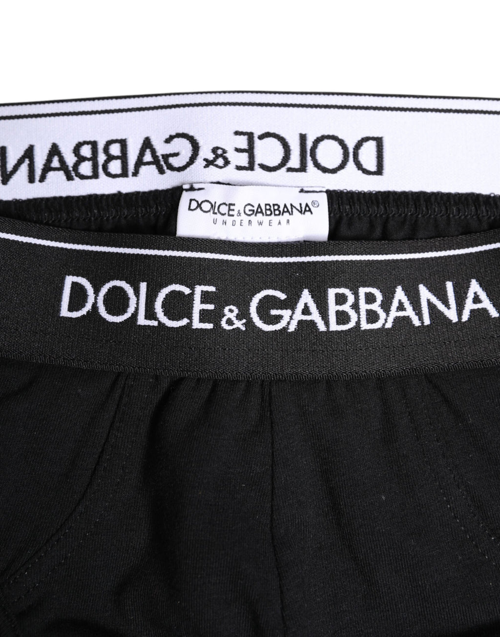 Sous-vêtement classique en coton stretch noir Dolce &amp; Gabbana