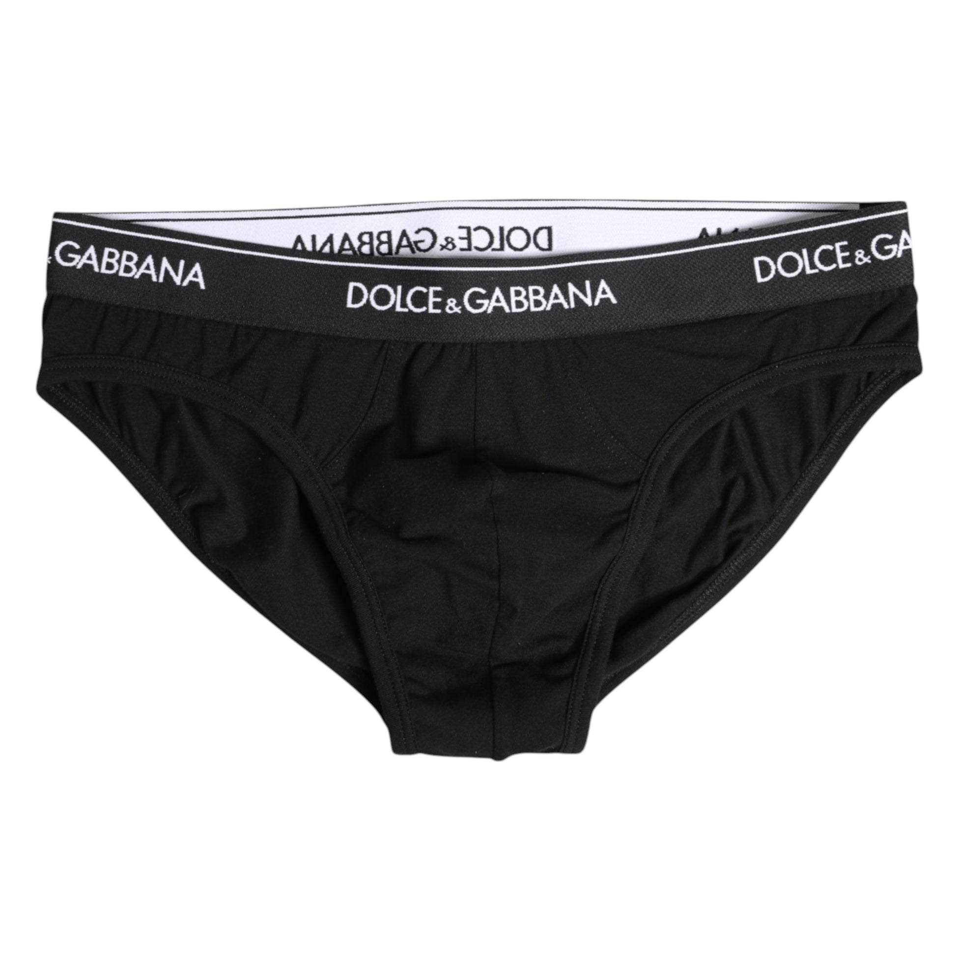 Sous-vêtement classique en coton stretch noir Dolce &amp; Gabbana