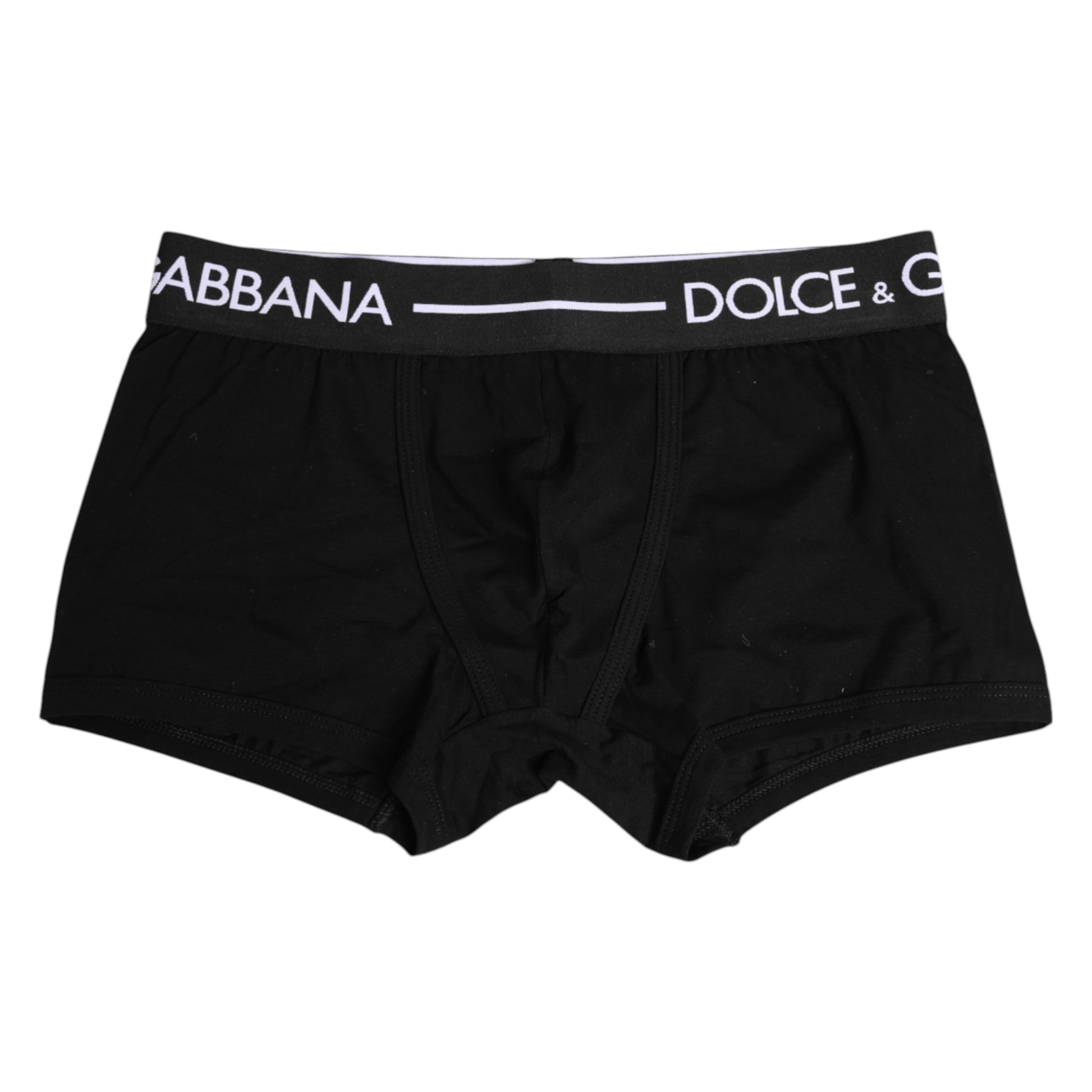 Boxer classique en coton stretch noir Dolce &amp; Gabbana