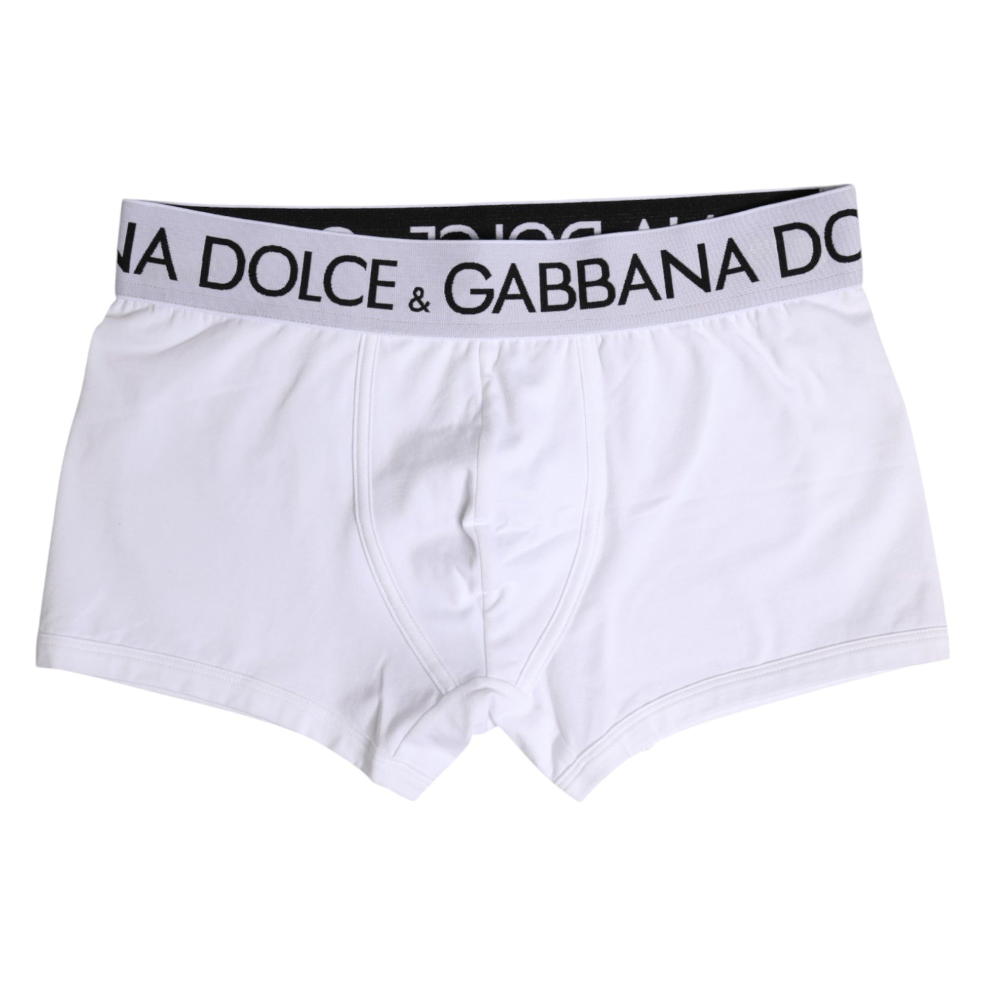 Boxer classique en coton stretch blanc Dolce &amp; Gabbana