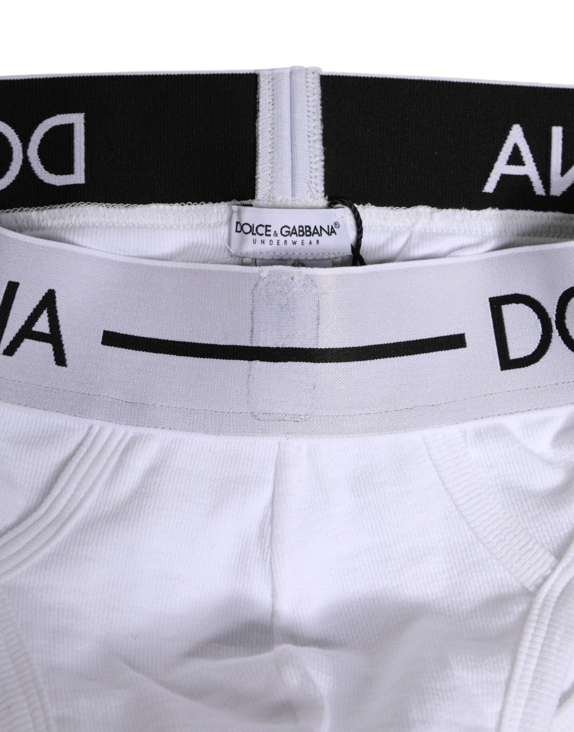 Sous-vêtement classique en coton stretch blanc Dolce &amp; Gabbana