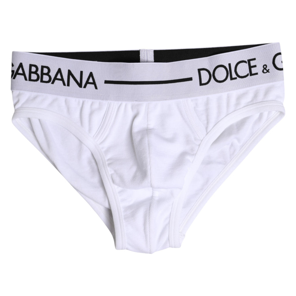 Sous-vêtement classique en coton stretch blanc Dolce &amp; Gabbana