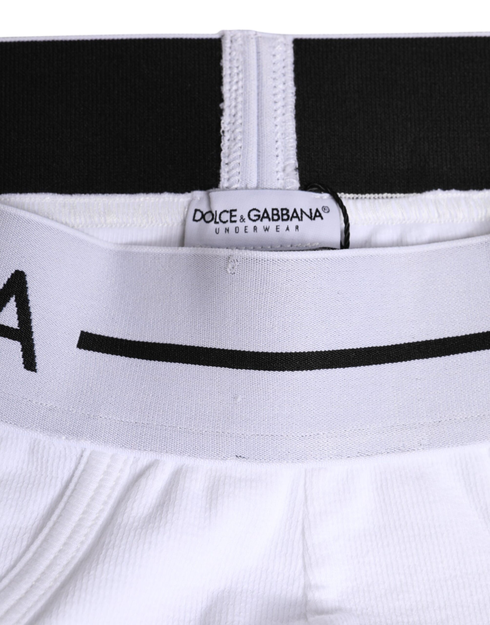 Sous-vêtement classique en coton stretch blanc Dolce &amp; Gabbana