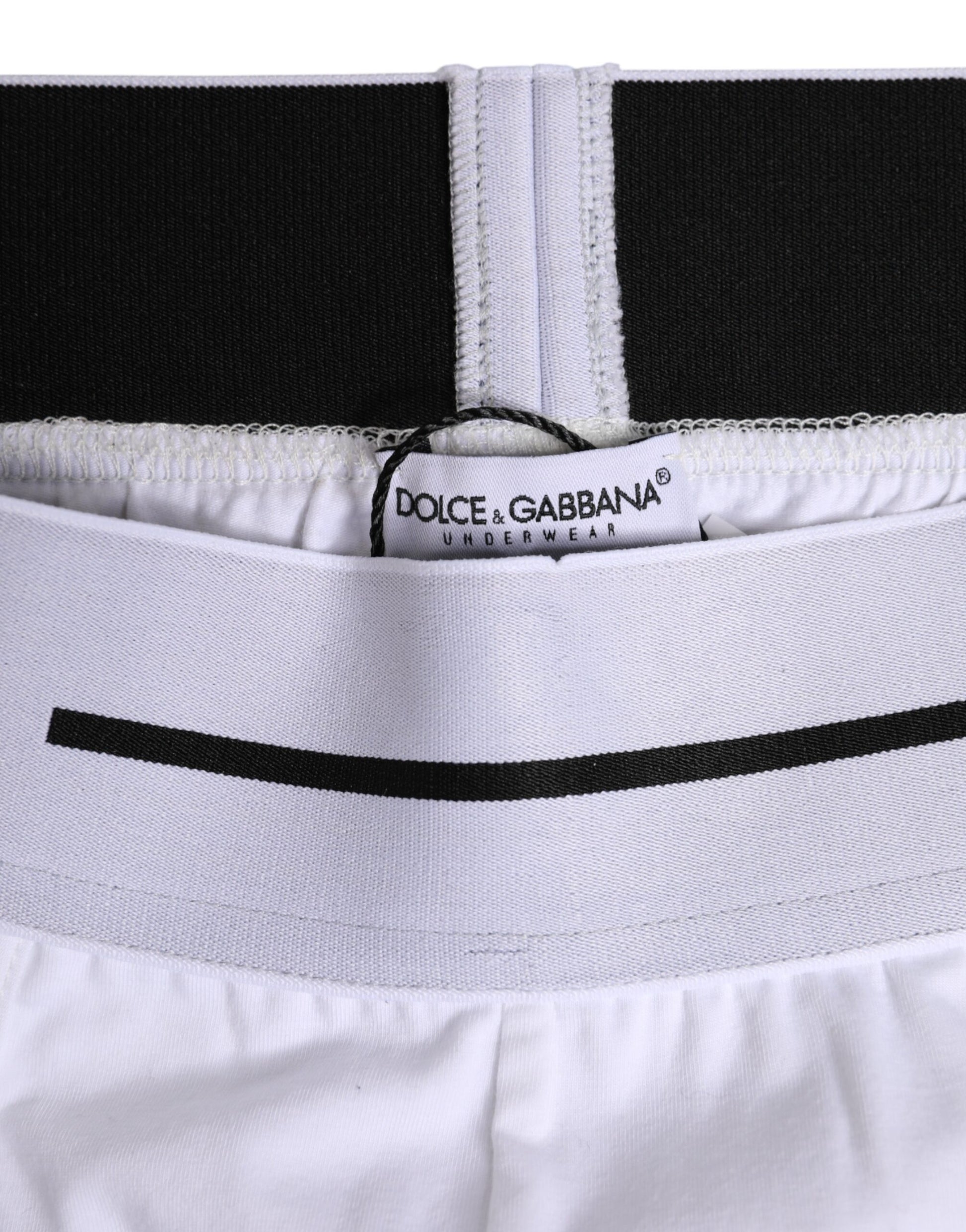 Boxer classique en coton stretch blanc Dolce &amp; Gabbana