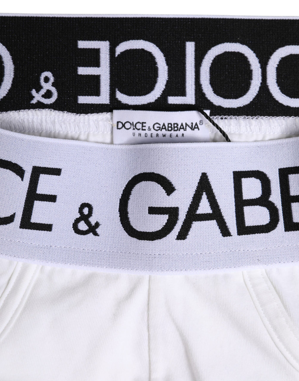 Sous-vêtement classique en coton stretch blanc Dolce &amp; Gabbana