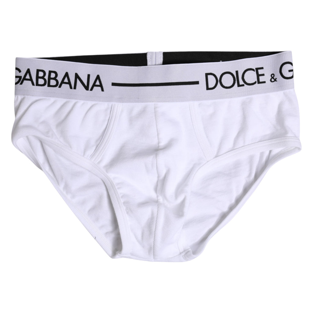 Sous-vêtement classique en coton stretch blanc Dolce &amp; Gabbana