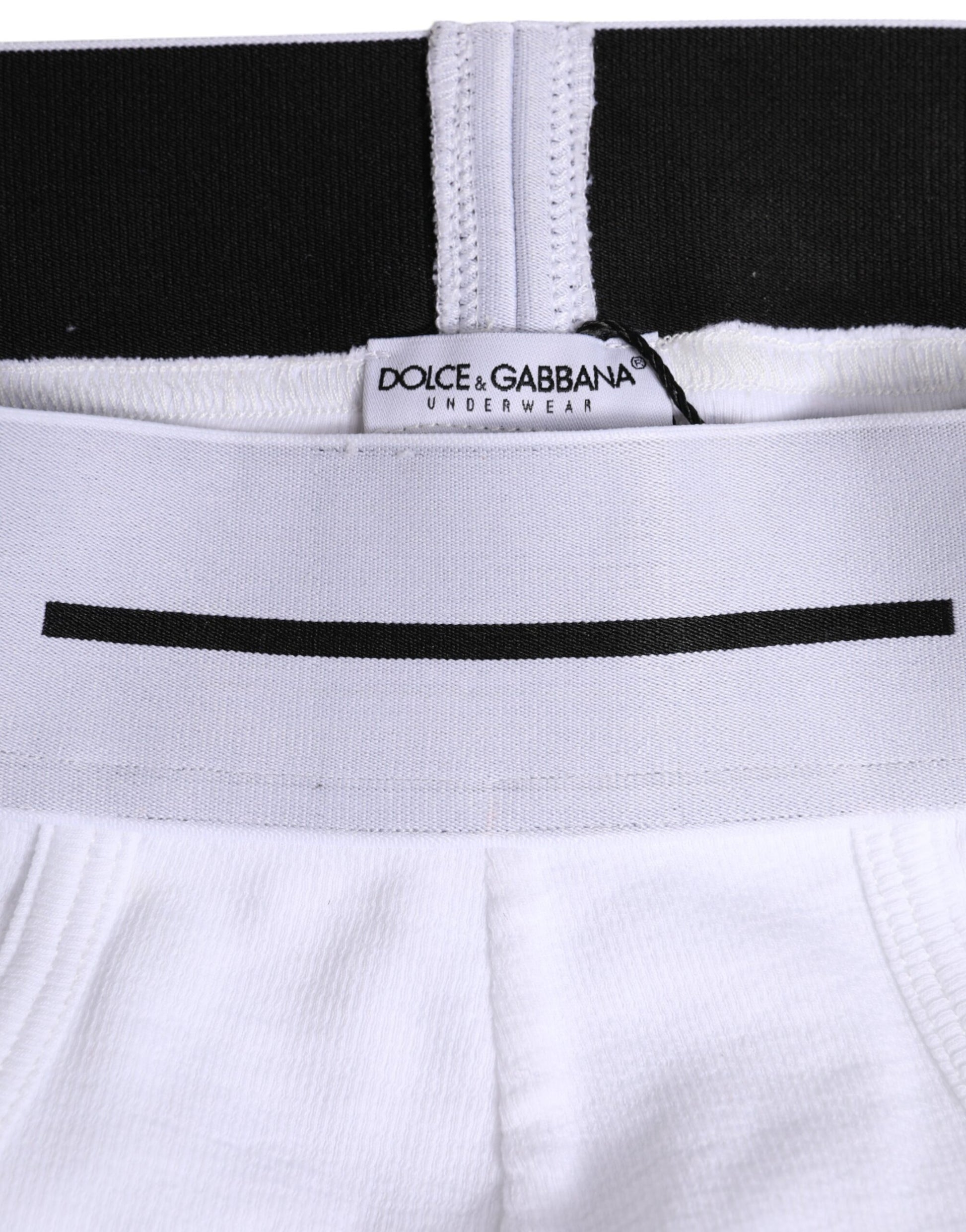 Sous-vêtement classique en coton stretch blanc Dolce &amp; Gabbana