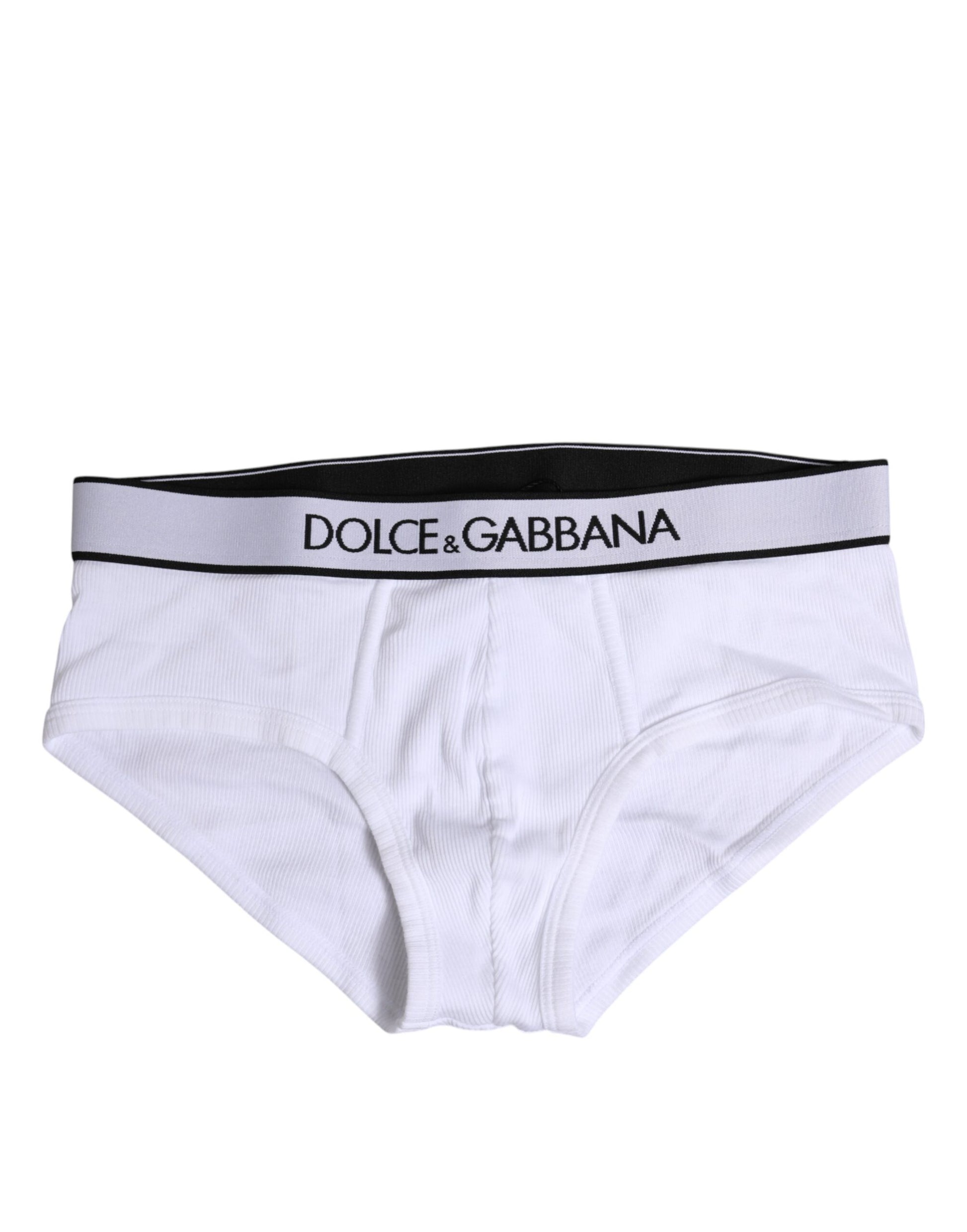 Sous-vêtement classique en coton stretch blanc Dolce &amp; Gabbana