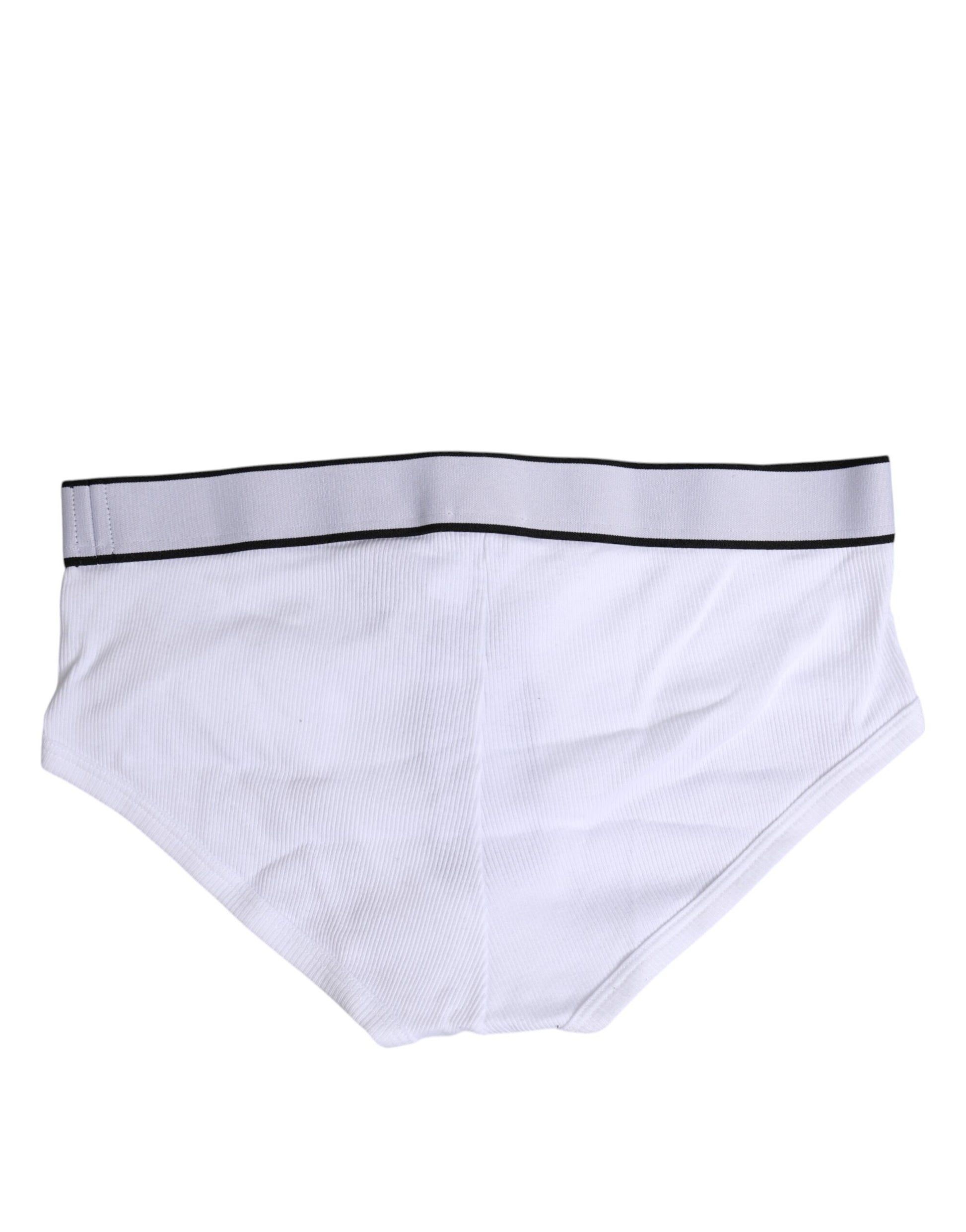 Sous-vêtement classique en coton stretch blanc Dolce &amp; Gabbana
