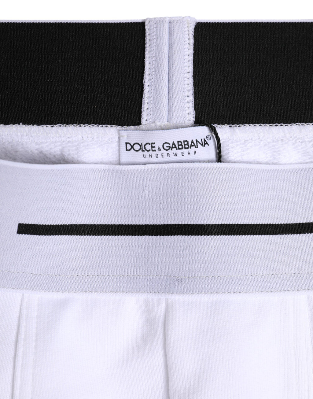 Boxer classique en coton stretch blanc Dolce &amp; Gabbana