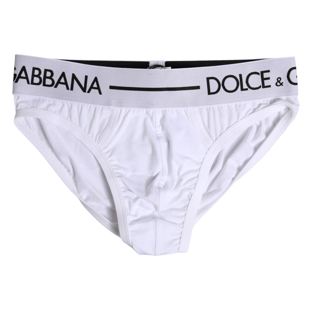Sous-vêtement classique en coton stretch blanc Dolce &amp; Gabbana