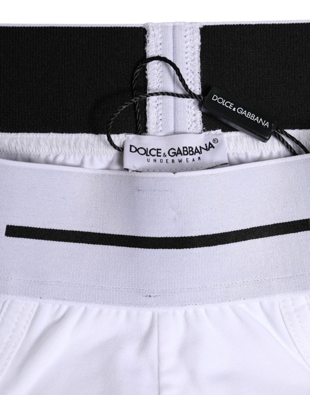 Sous-vêtement classique en coton stretch blanc Dolce &amp; Gabbana