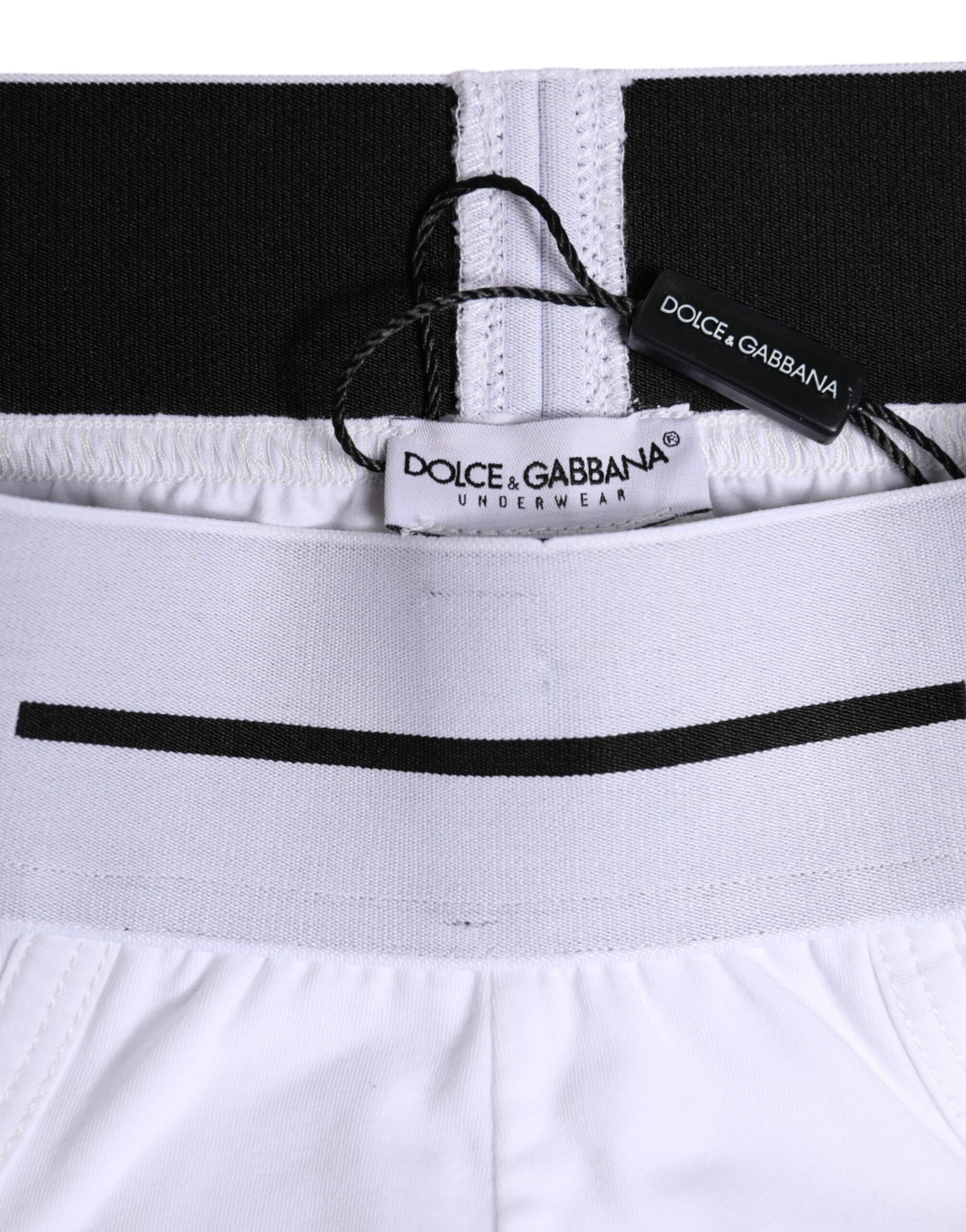 Sous-vêtement classique en coton stretch blanc Dolce &amp; Gabbana