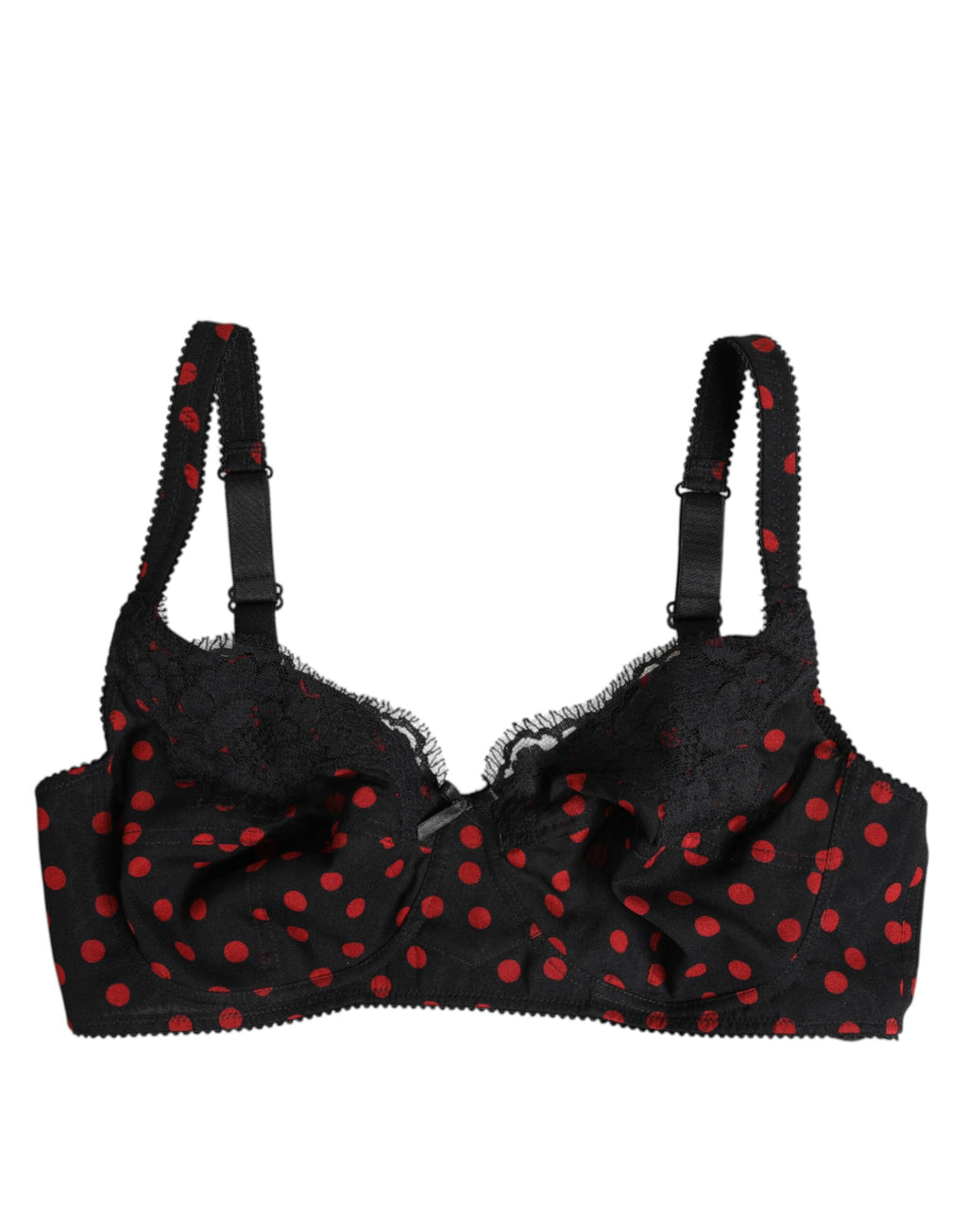 Sous-vêtements balconnets à armatures Dolce &amp; Gabbana à pois noirs et rouges