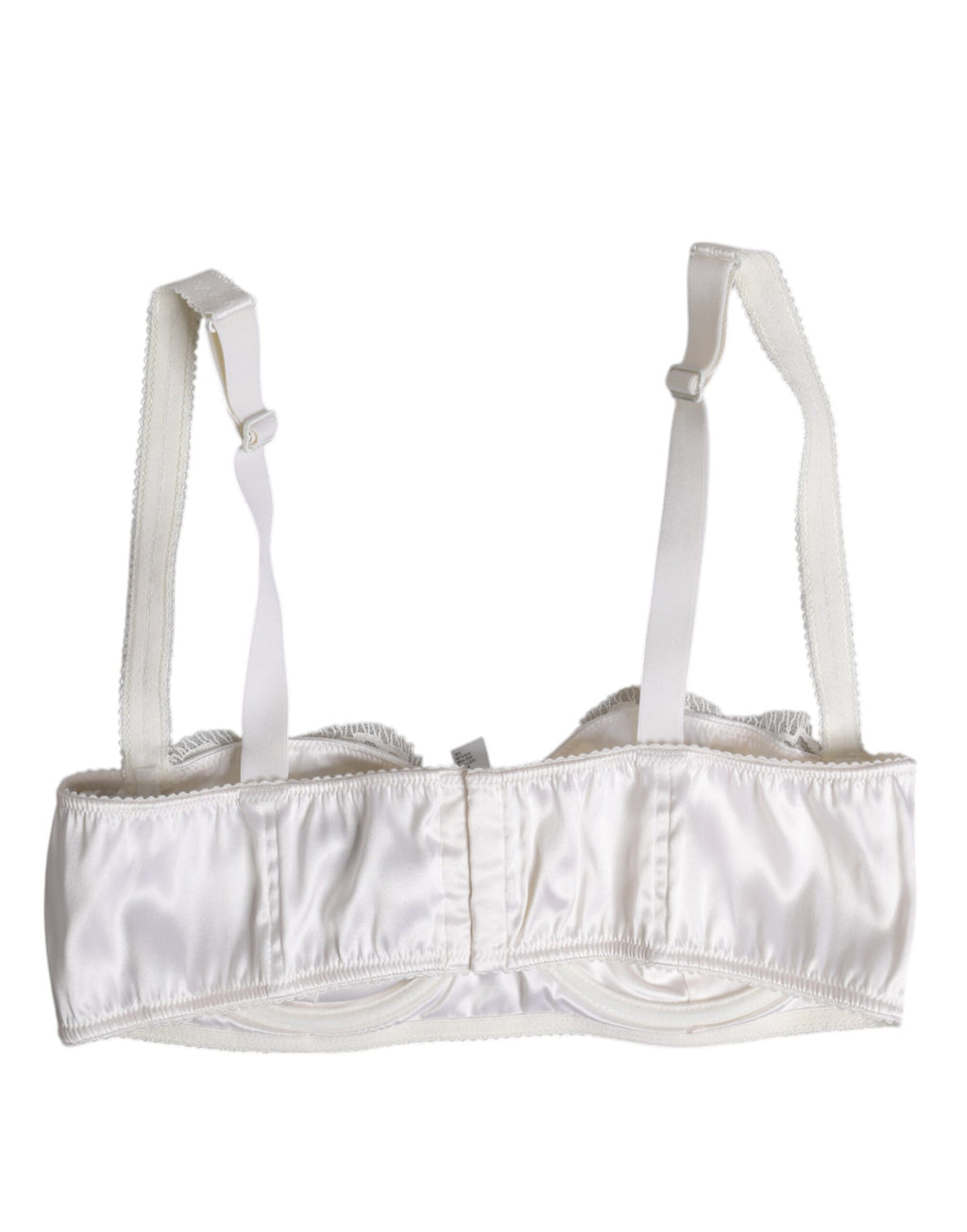 Soutien-gorge balconnet à armatures en soie blanche Dolce &amp; Gabbana