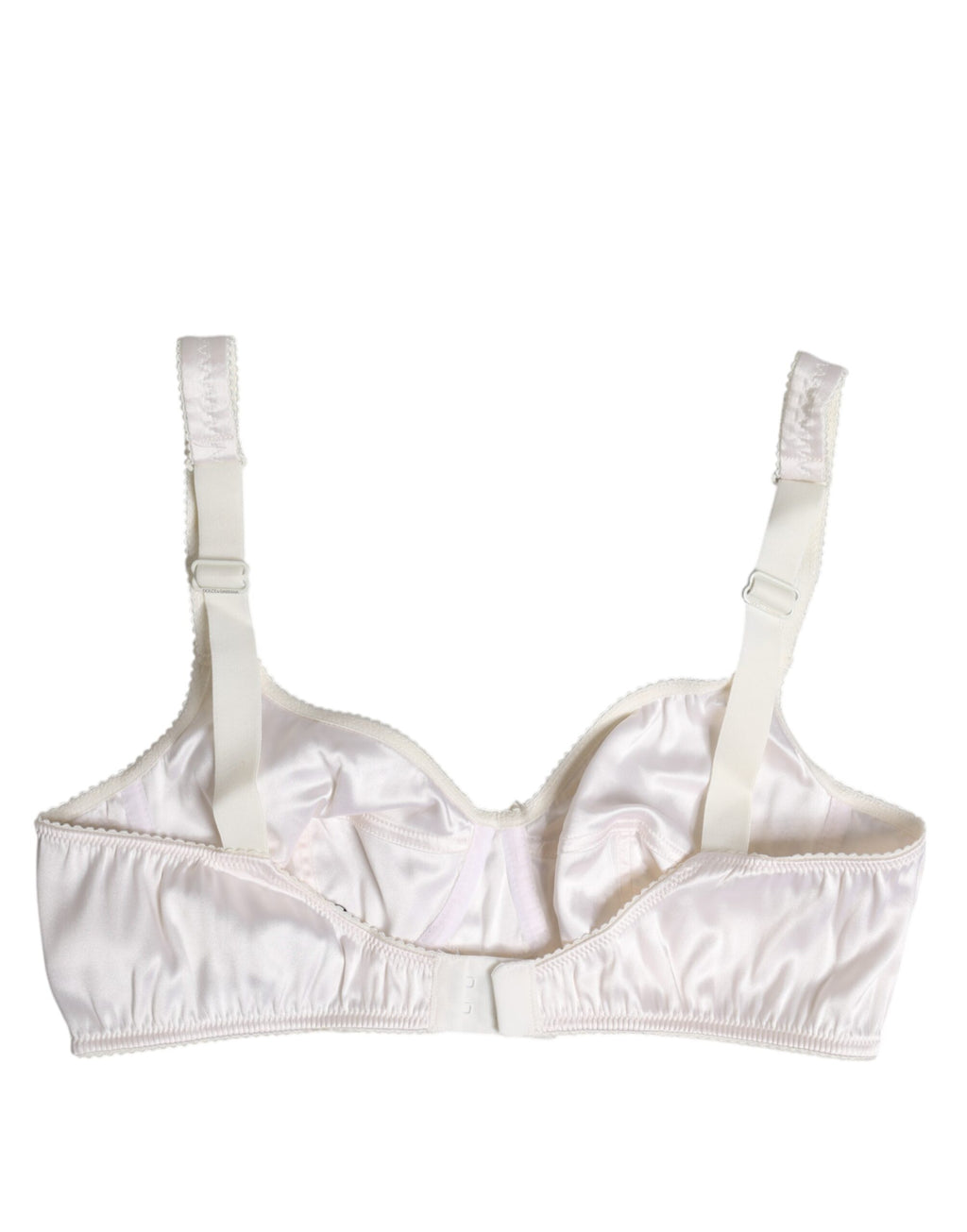 Soutien-gorge balconnet sans armatures en soie blanche Dolce &amp; Gabbana