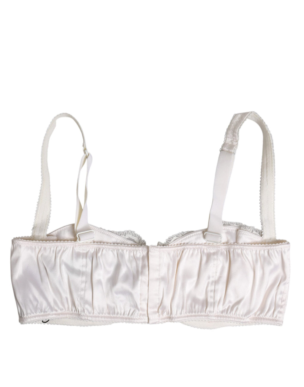 Soutien-gorge balconnet à armatures en soie blanche Dolce &amp; Gabbana