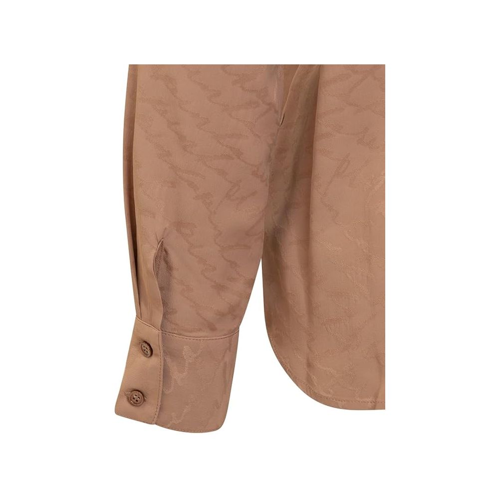 Chemise femme en soie beige PINKO