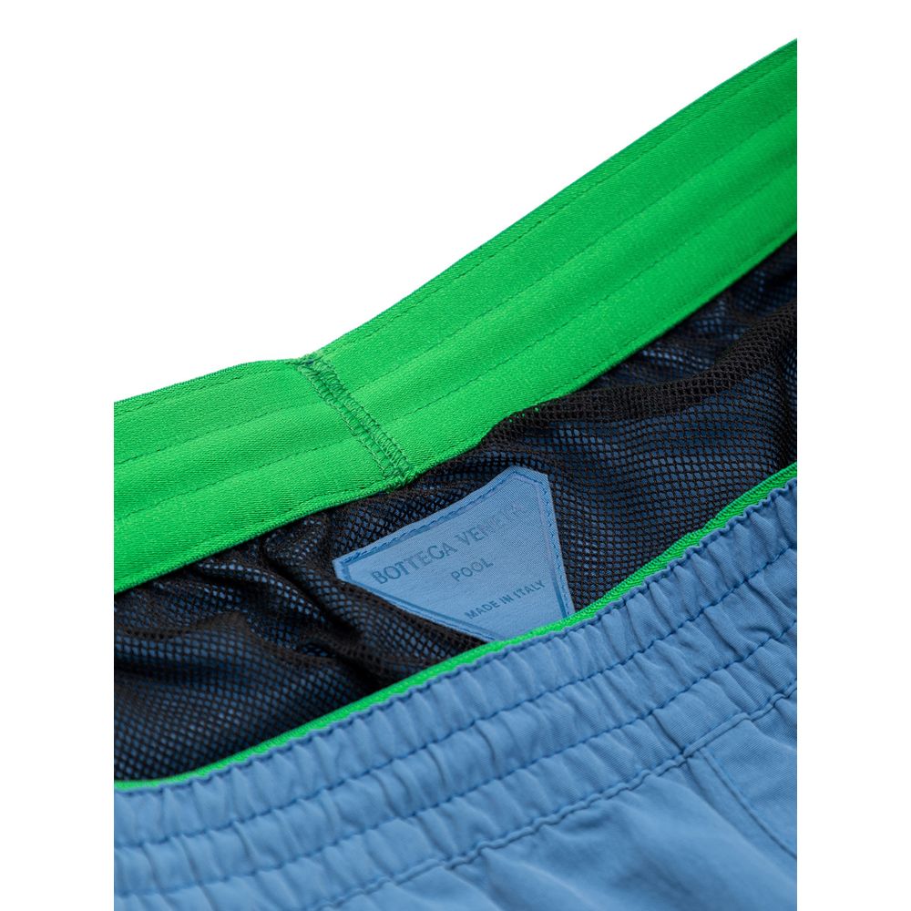 Short de bain en polyamide bleu Bottega Veneta